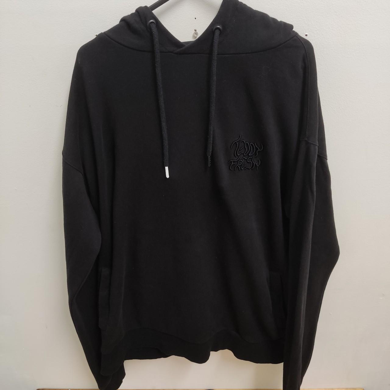 Teddy Fresh black Hoodie size M Embroided back and... - Depop