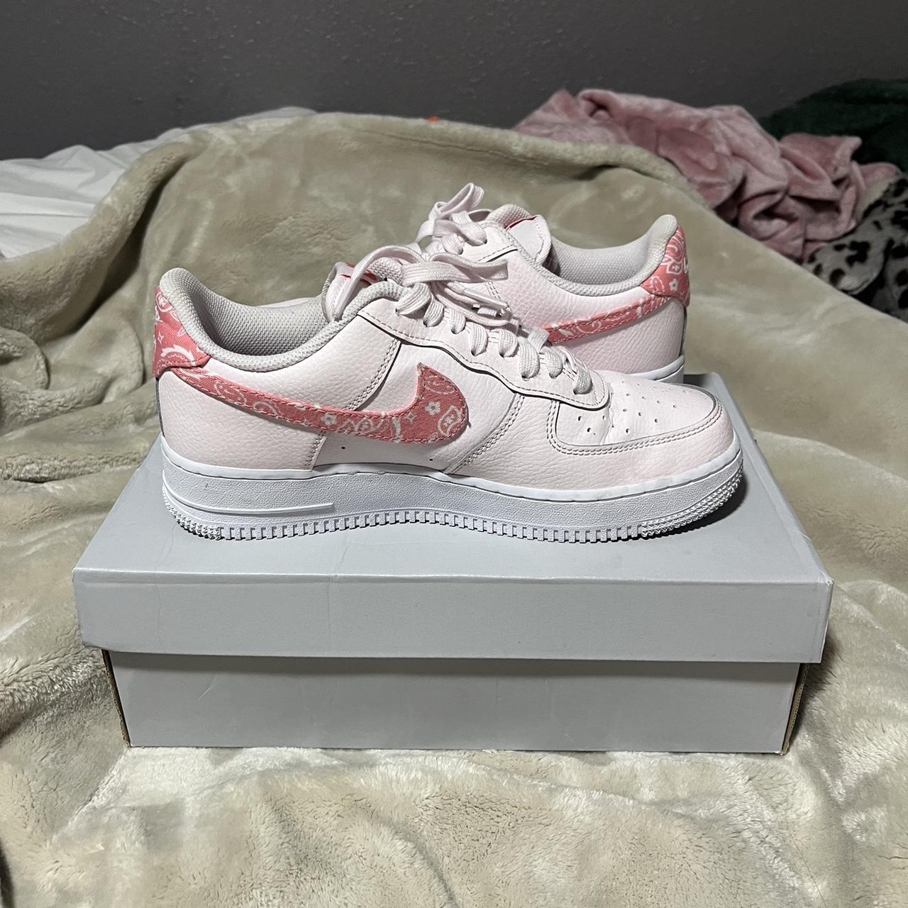 suede pink air forces