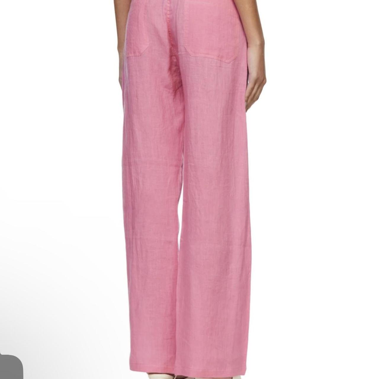 Gimaguas Pink Linen Valley Trousers, new with tags!... - Depop