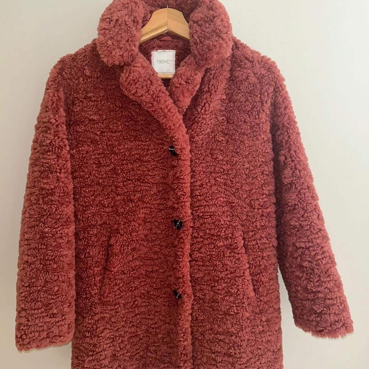 Next red teddy coat on sale