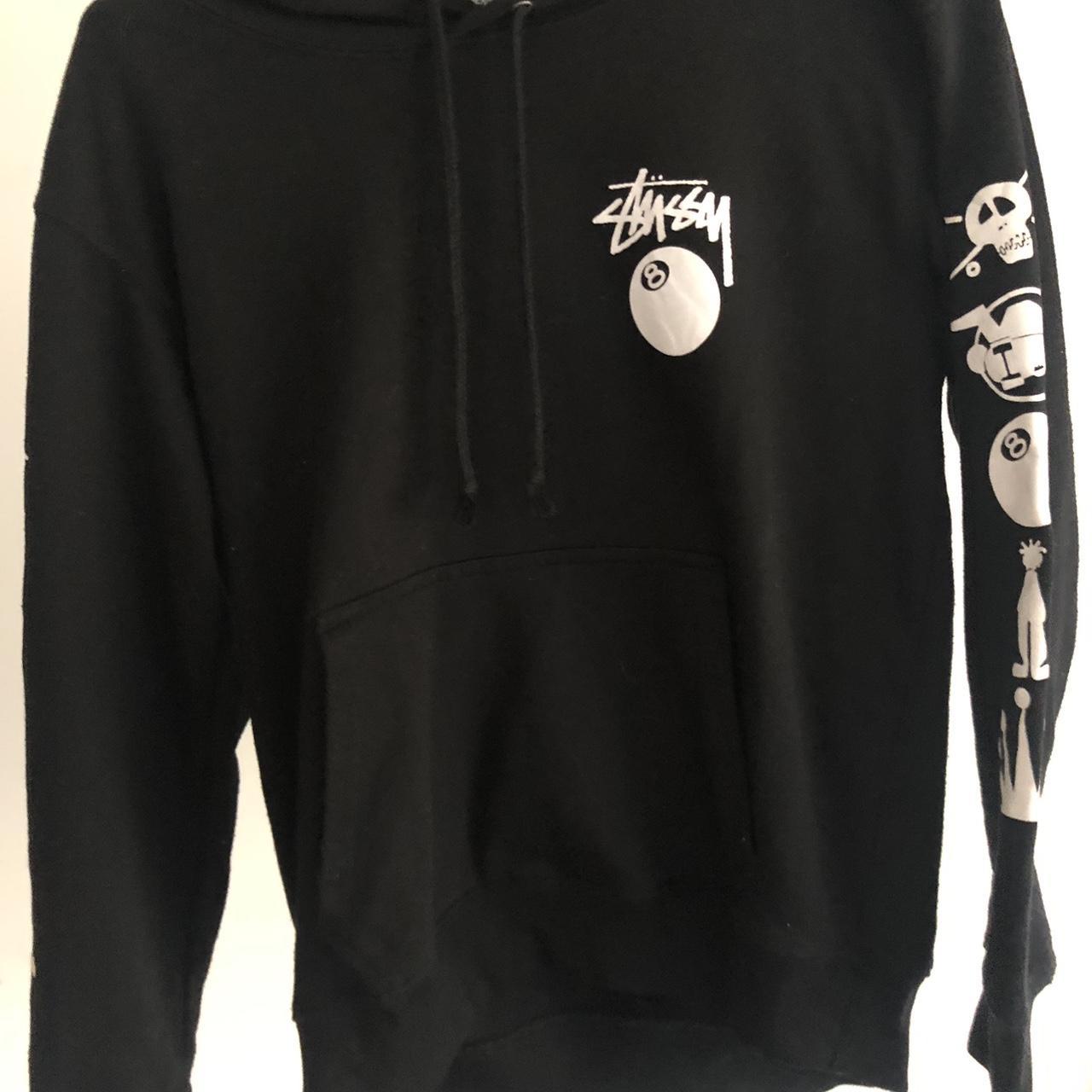 Stüssy Women's Black Hoodie | Depop