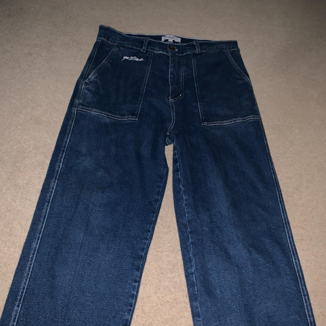 Blue Yardsale oddesey jeans Size s Waist 32 Free... - Depop