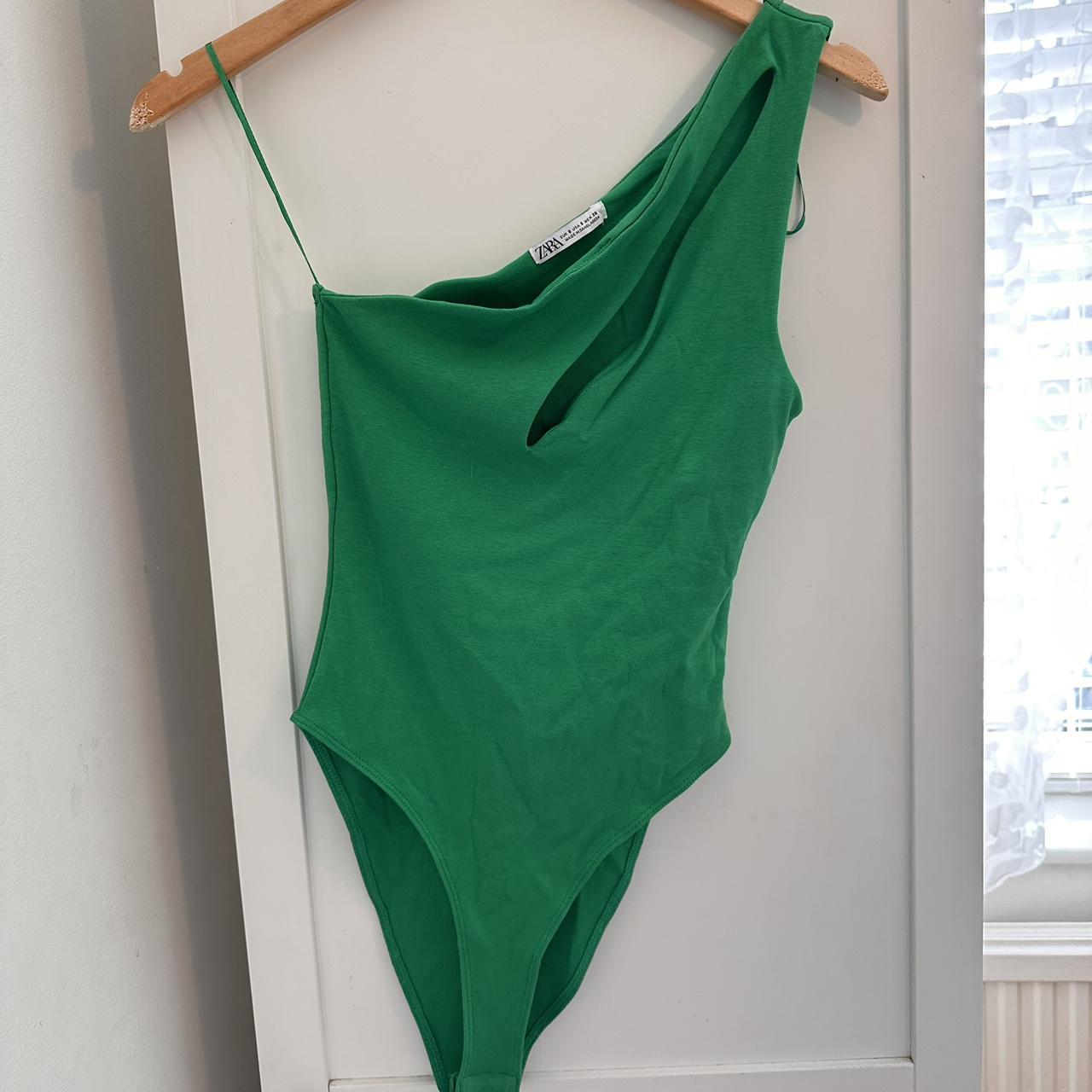 Zara asymmetric bodysuit with a cut out shoulder!... Depop
