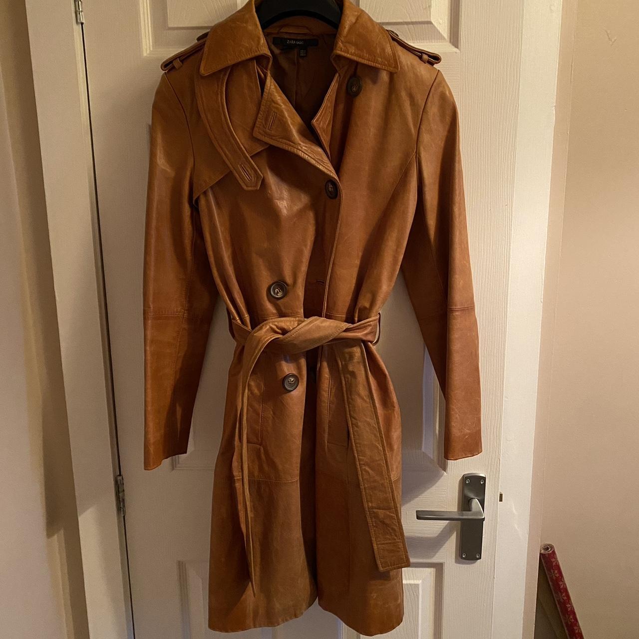 Zara Women's Tan Coat Depop