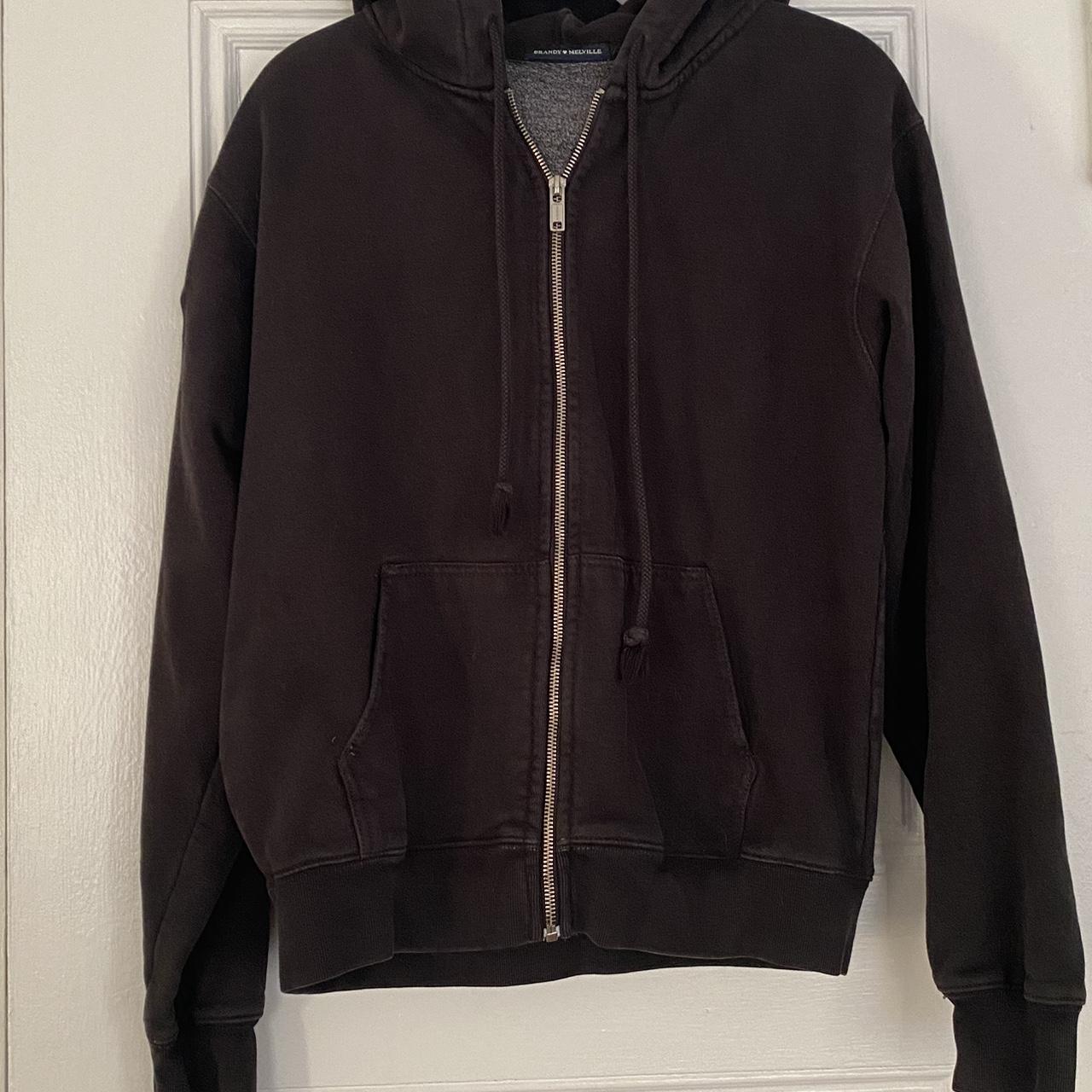 Brandy Melville black Christy hoodie Only worn twice... - Depop