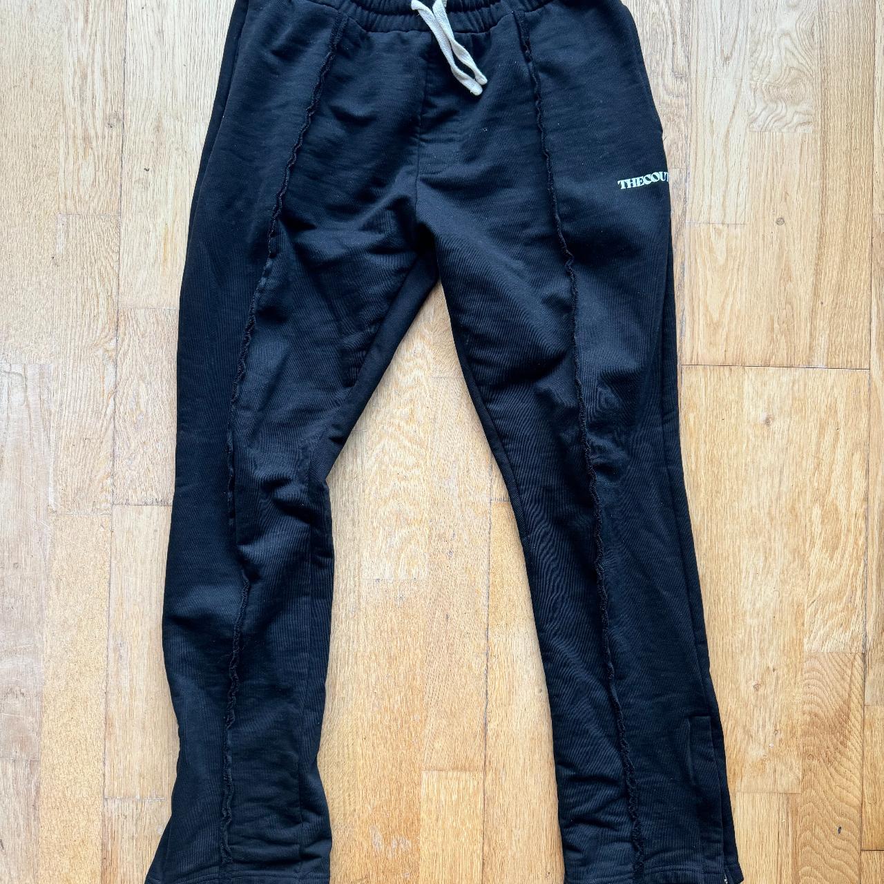 Raw Seam Straight Leg Tracksuit Joggers Size S