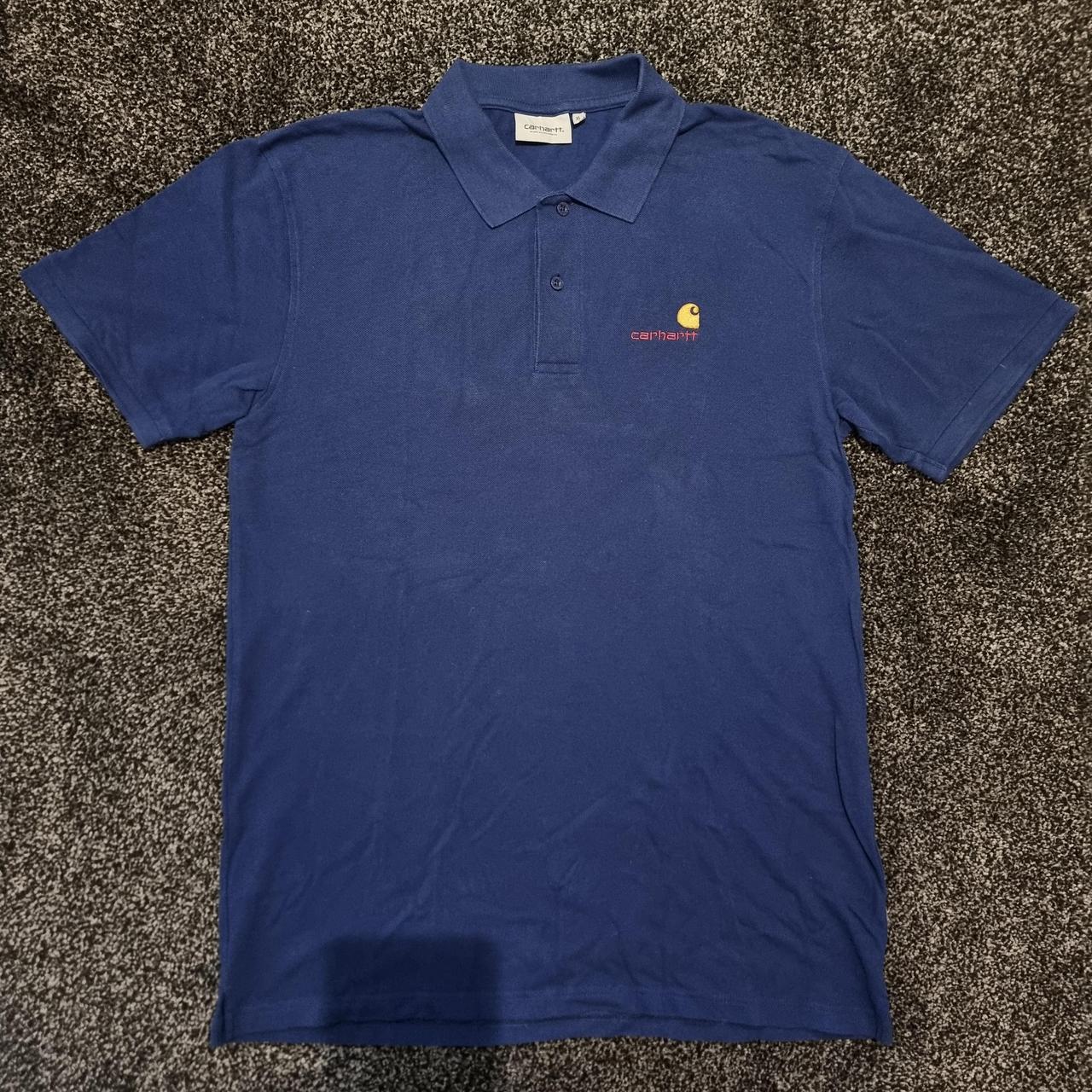 Carhartt Men's Navy Polo-shirts | Depop