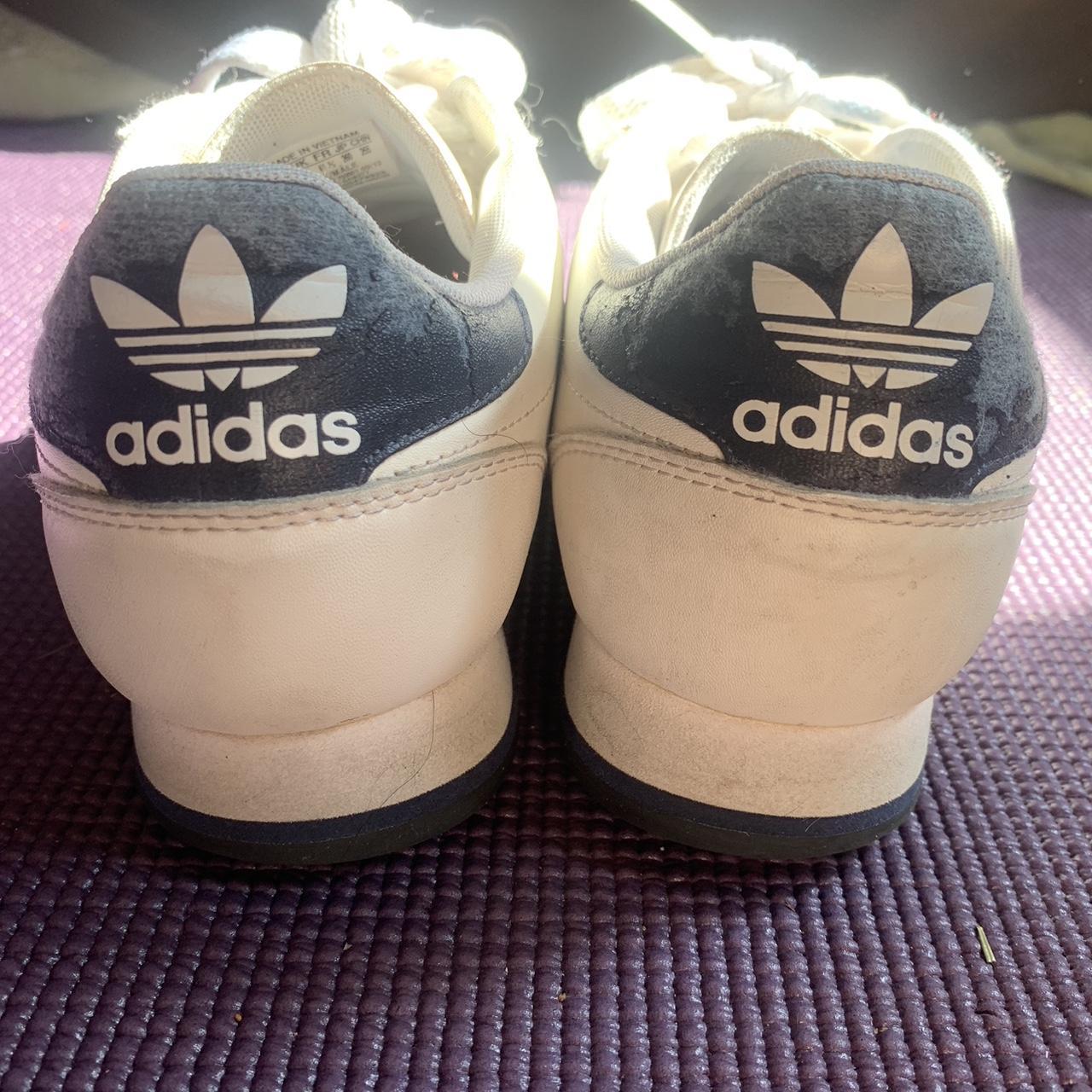 Adidas Men's Navy and White Trainers (3)