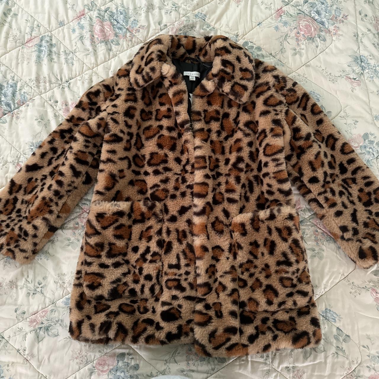 Topshop Petite faux fur parka jacket (size 0P) Like - Depop