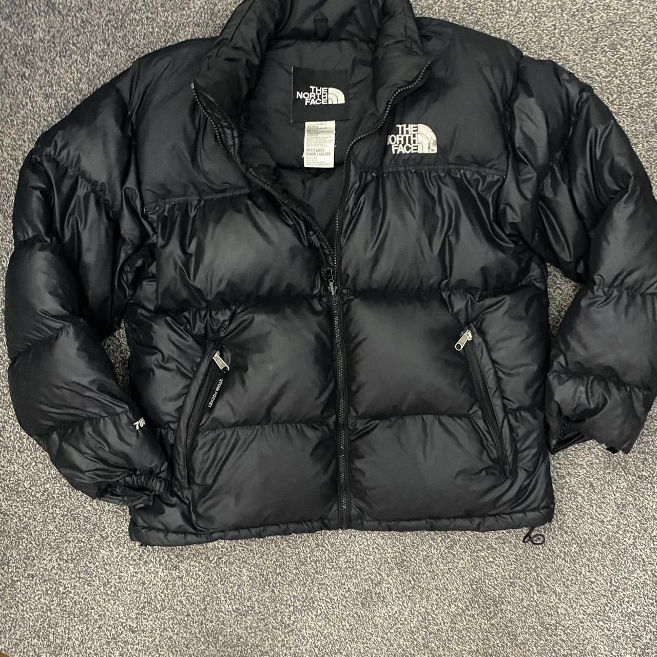 The North Face 700 Nuptse Puffer Jacket Black Size... - Depop