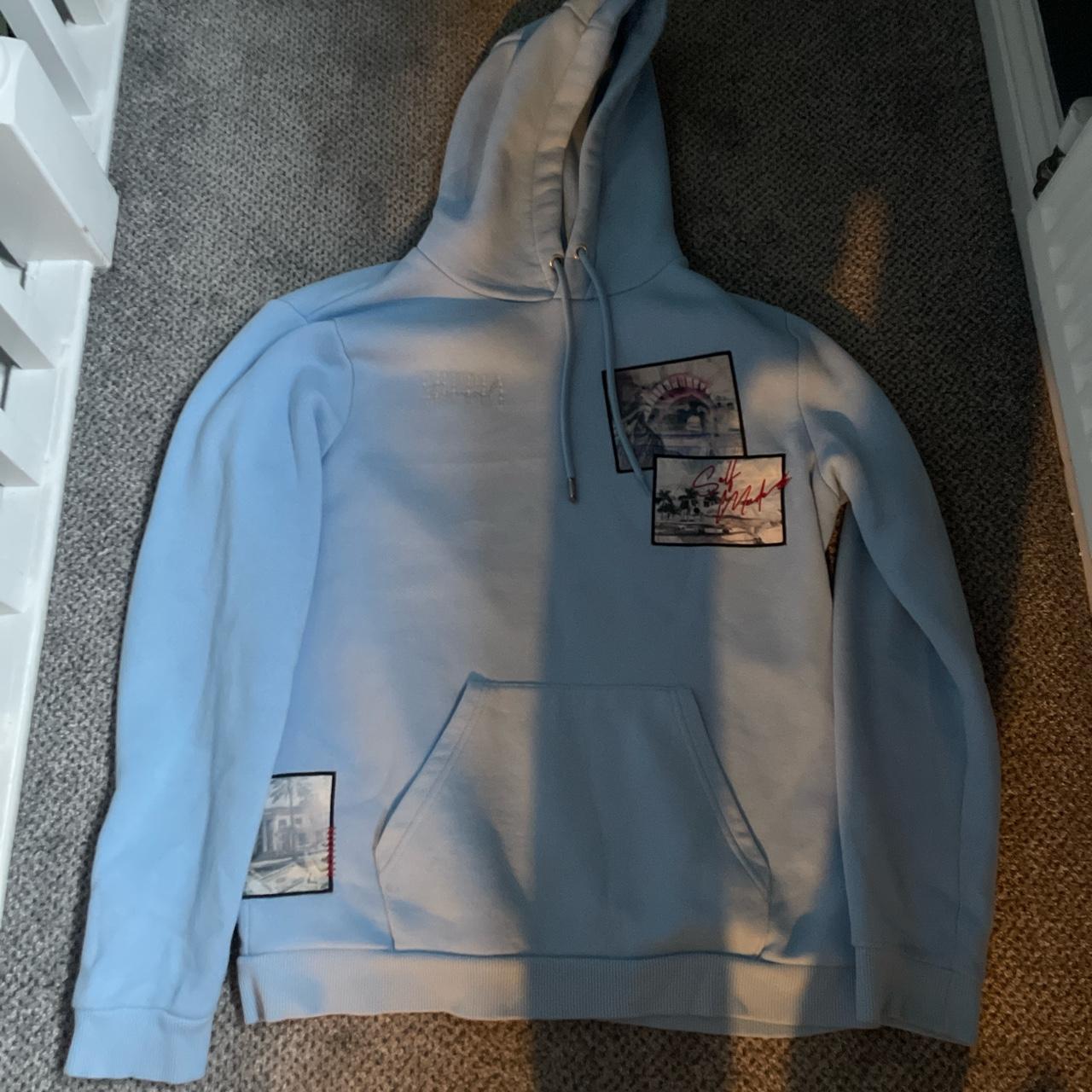 Supply and demand light blue hoodie - Depop