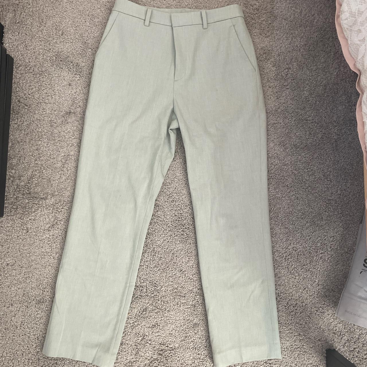 UNIQLO womens light green color slacks Size : M Im... - Depop