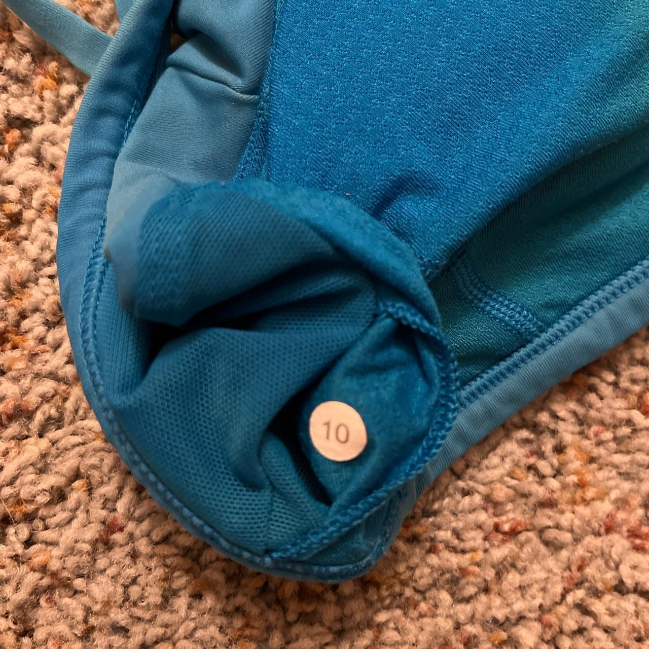 Lululemon Energy bra, blue and white, twin stripe,  - Depop