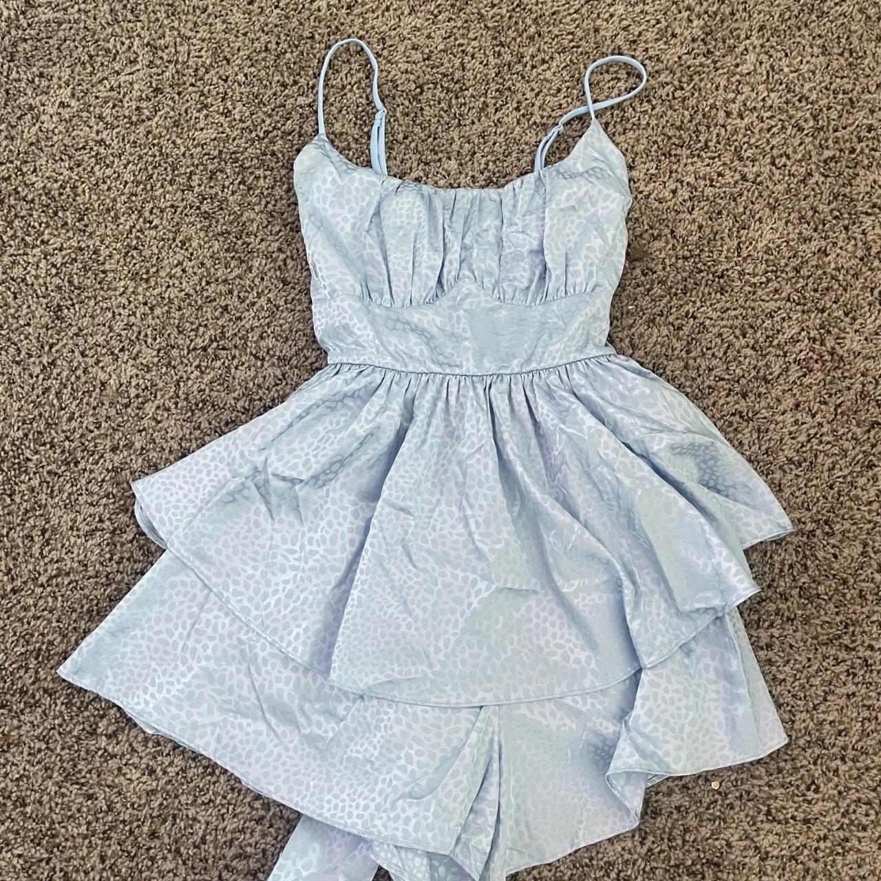 Lucy in the Sky romper. Light blue. Size small. Only... - Depop