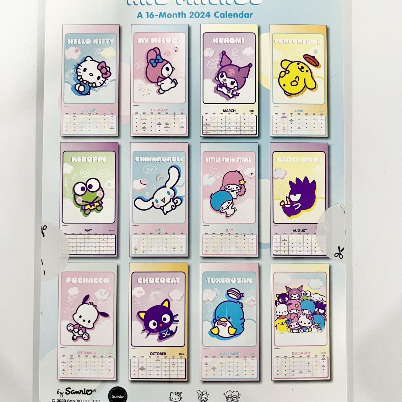 hello kitty and friends calendar 2024 16... - Depop