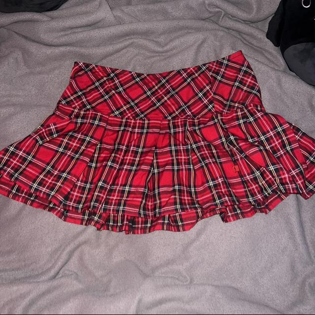 Royal Bones By Tripp Red Plaid Skirt