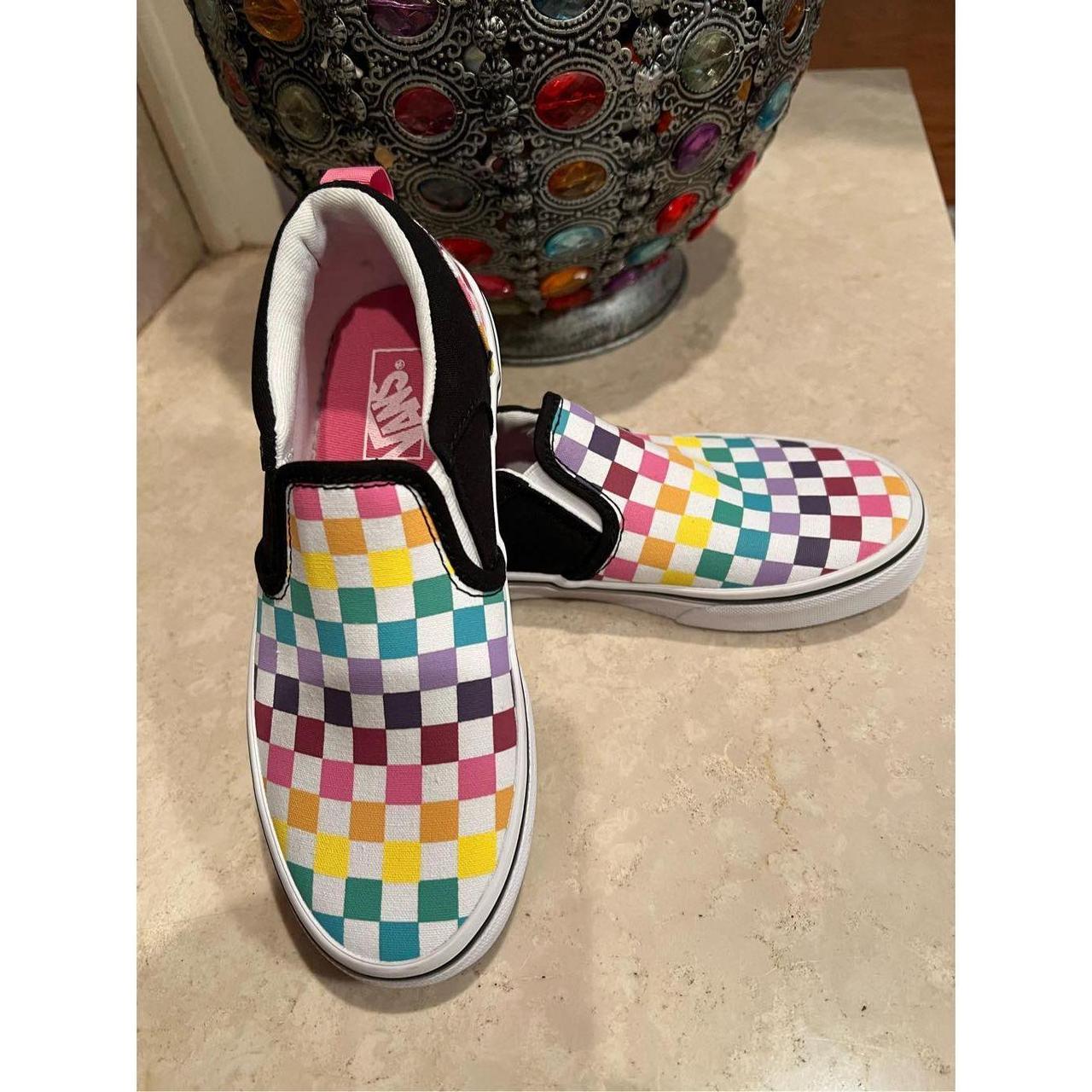 Vans Asher Checker children’s shoes size 2... - Depop