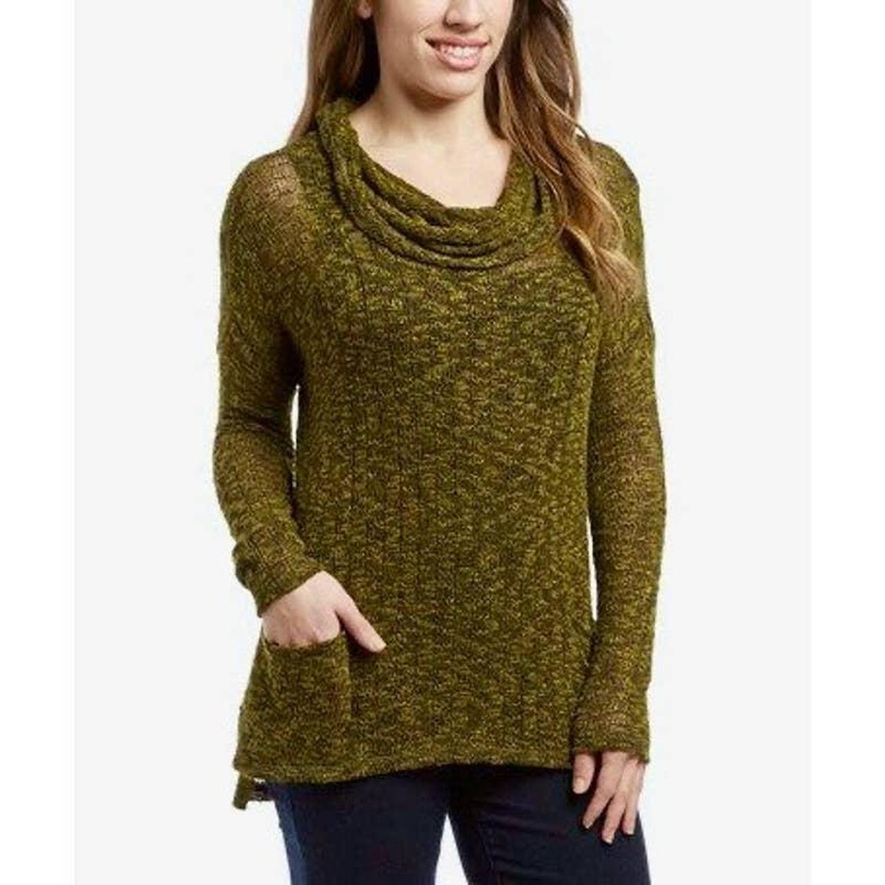 Olive green cowl neck on sale sweater