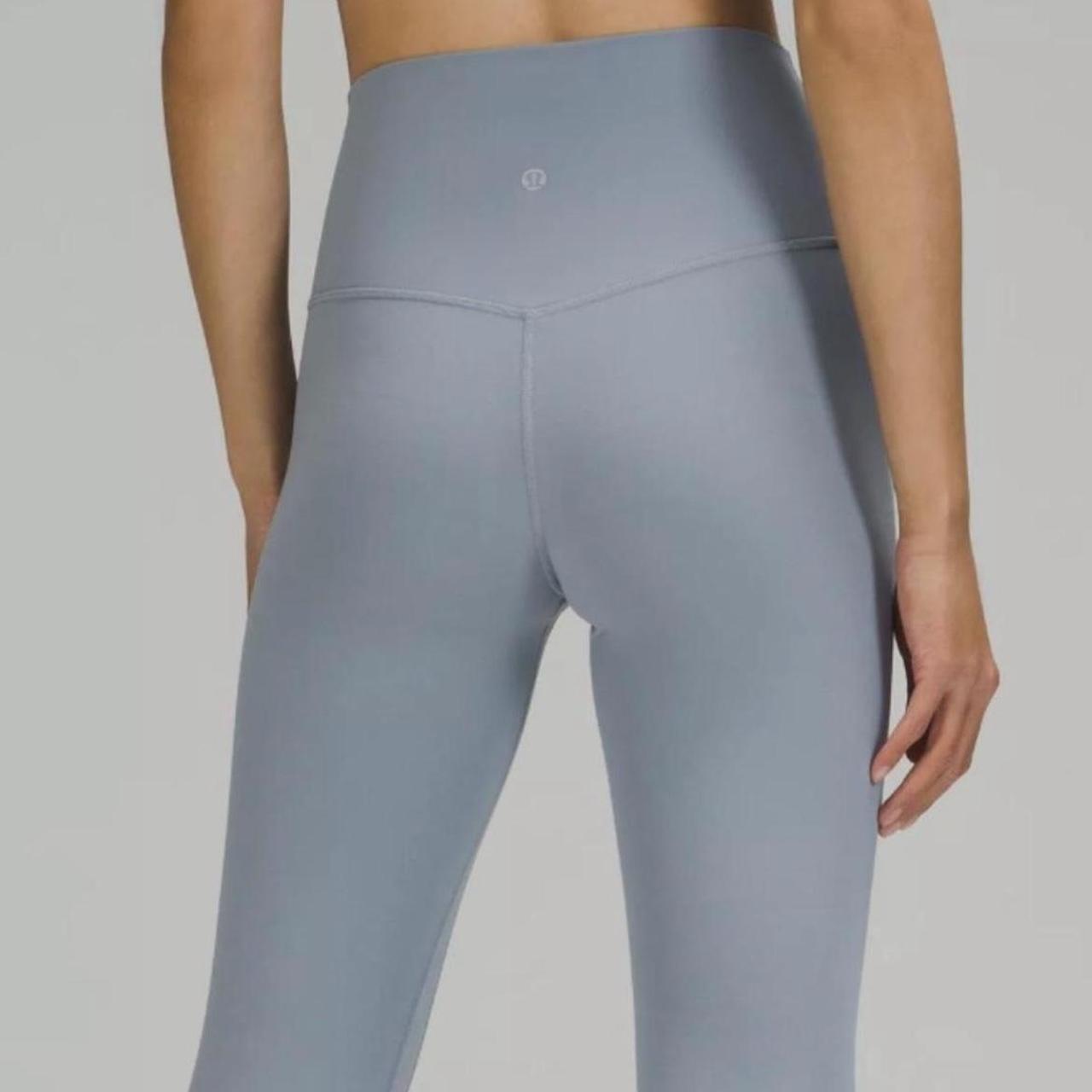 Light grey lululemon leggings Size 2, single aligned... Depop