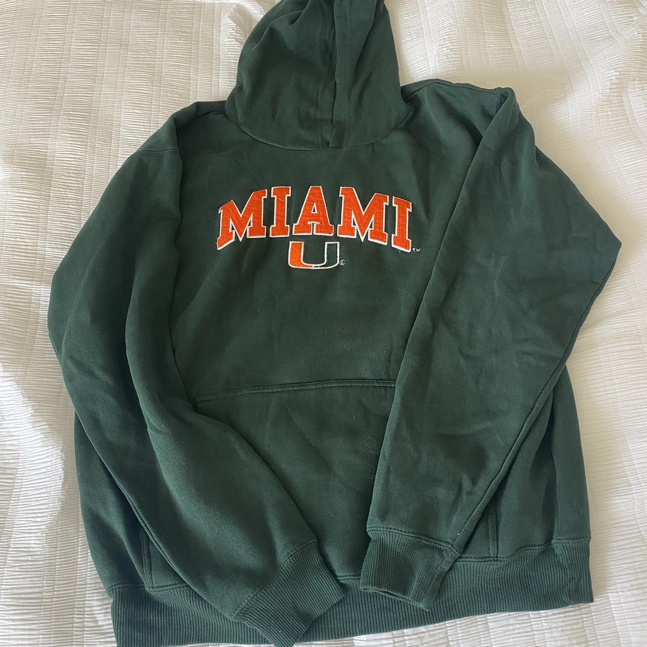 Miami Hoodie dark green size xl perfect condition... - Depop