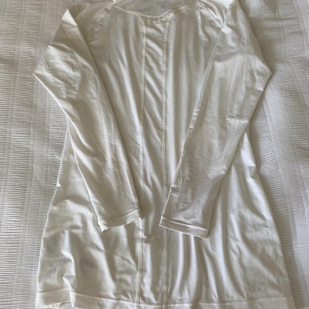 Nike Pro Long Sleeve white size xl nike no flaws... - Depop