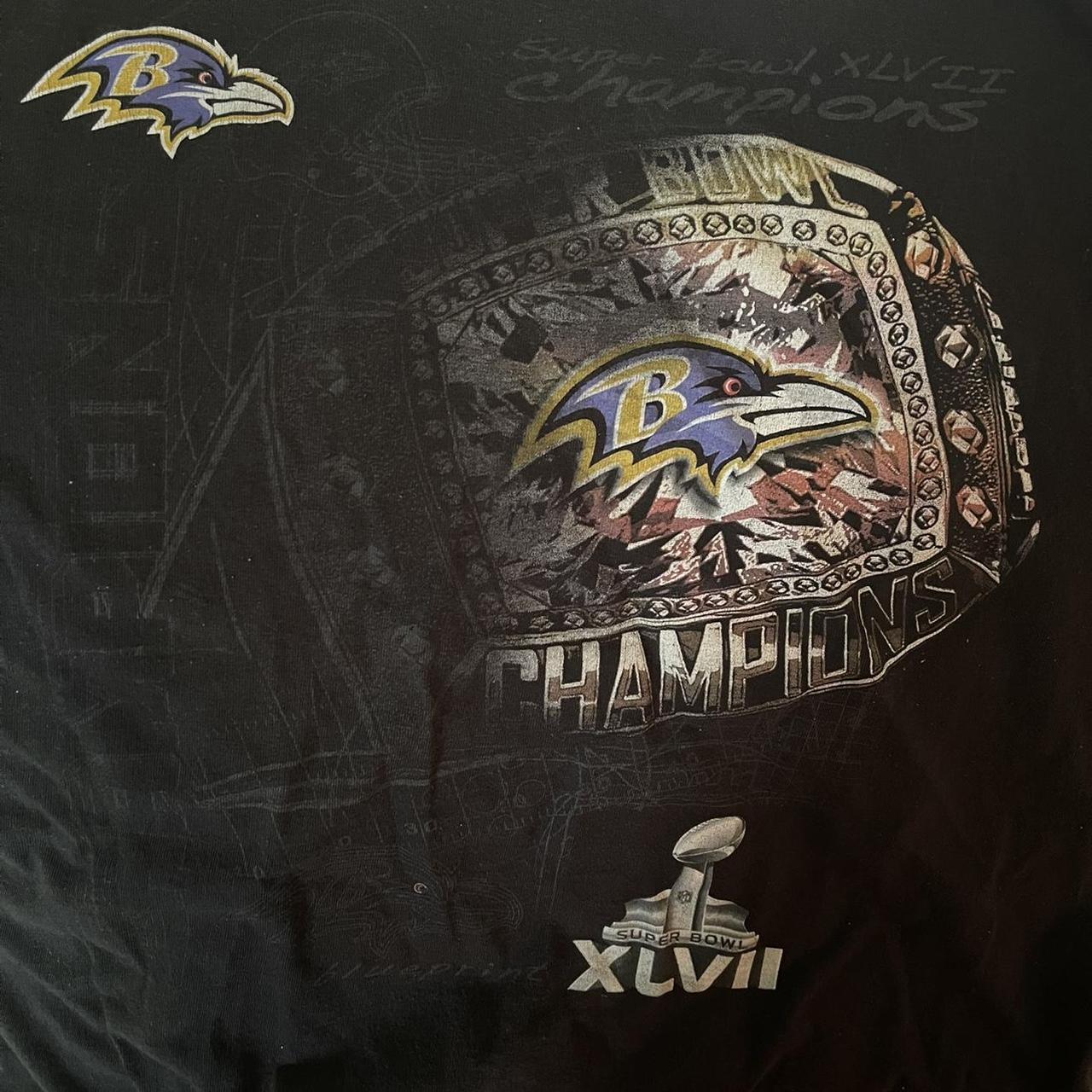 Baltimore Ravens Super Bowl XVLII 2012 Size - Depop