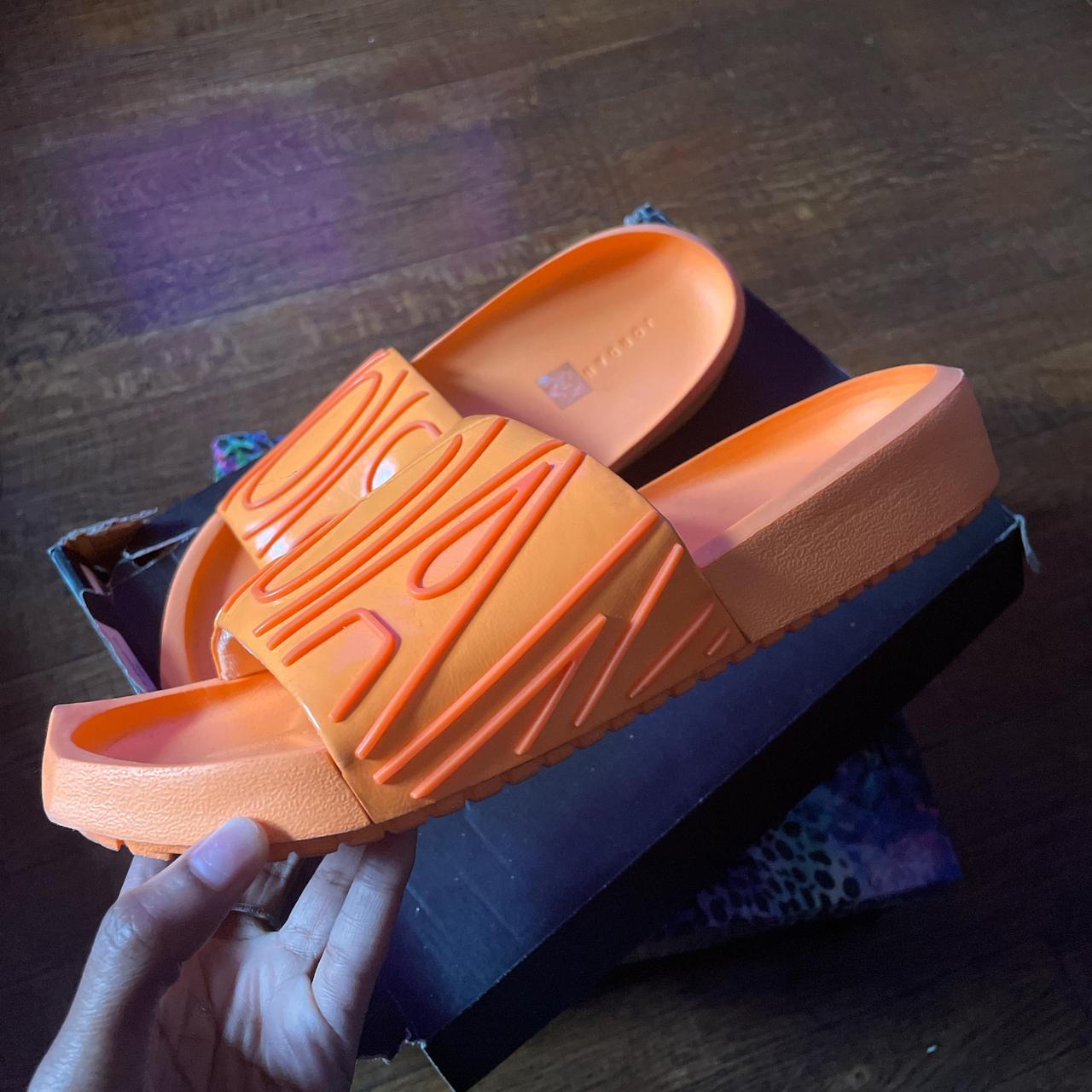 Neon orange slides best sale