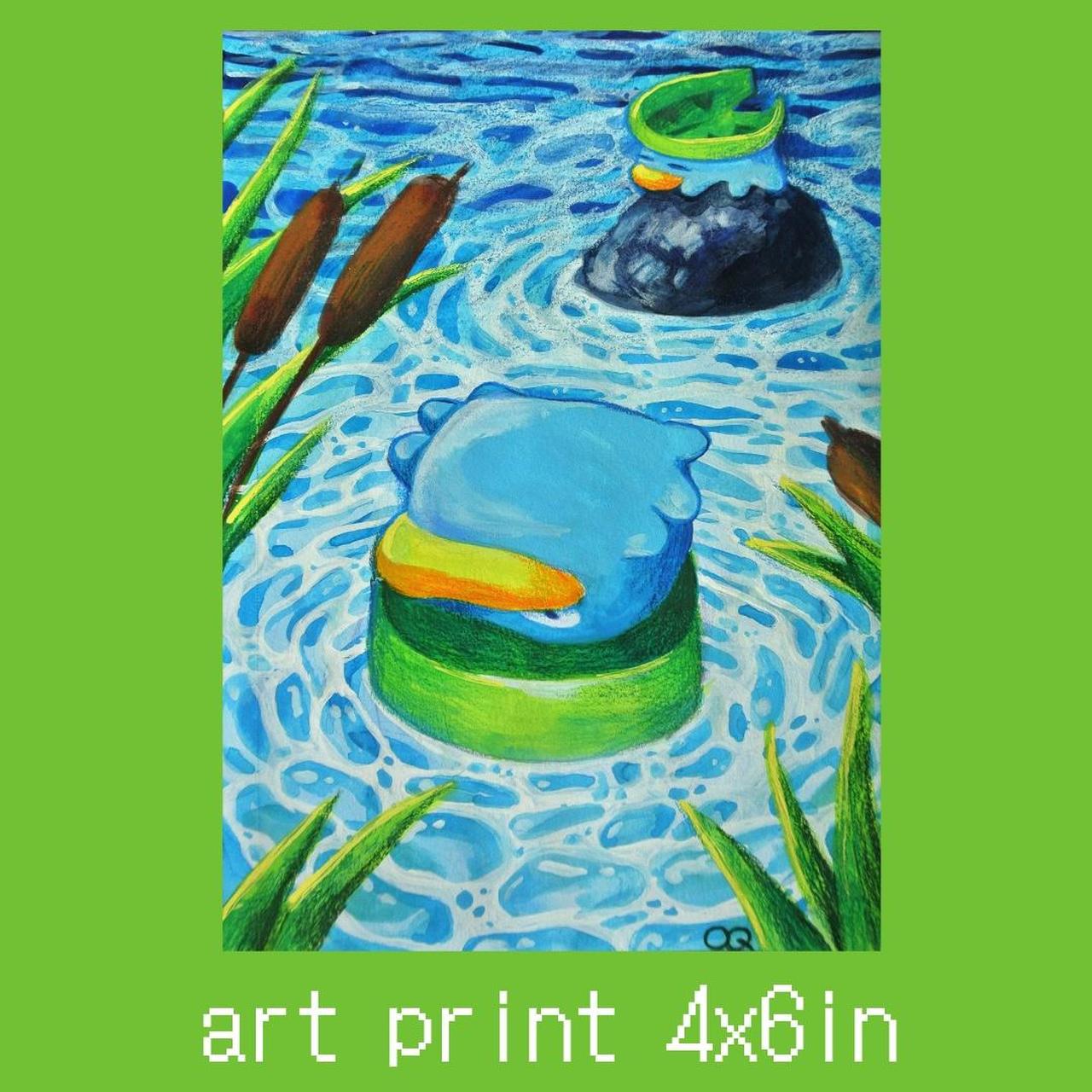 lotad art print 4x6 inches original... Depop