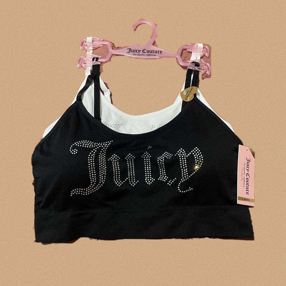 2 Juicy Couture Bling Bras The “C” on black bra is - Depop