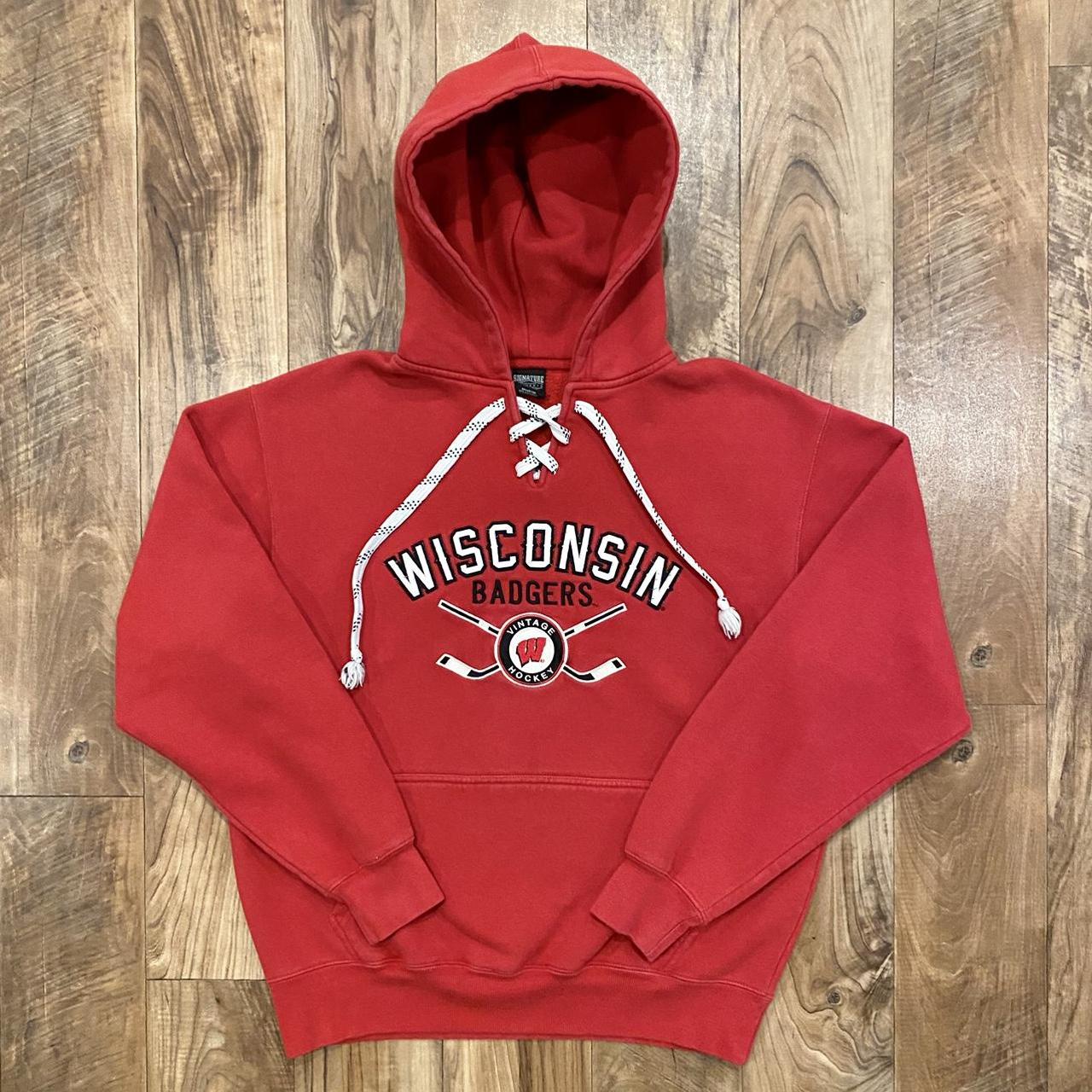 Mens Wisconsin Hockey Sweatshirts, Wisconsin Hoodie, Wisconsin Hoodies