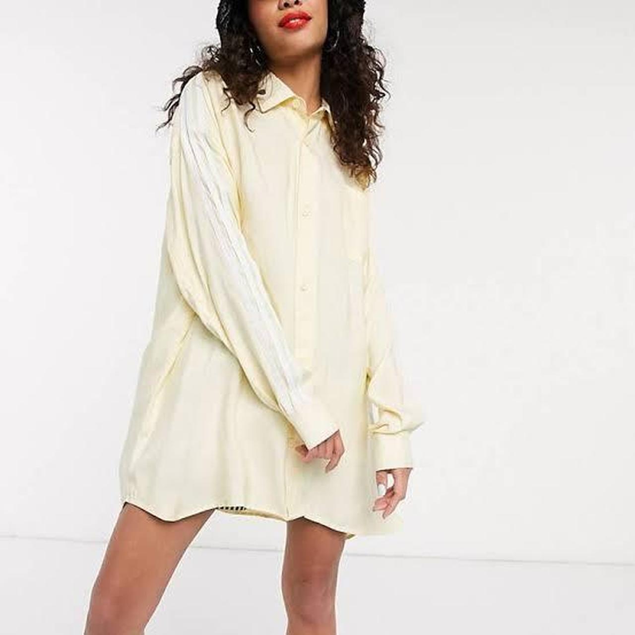 Adidas Womens Adidas Satin Button Up Shirt Adidas Black Satin