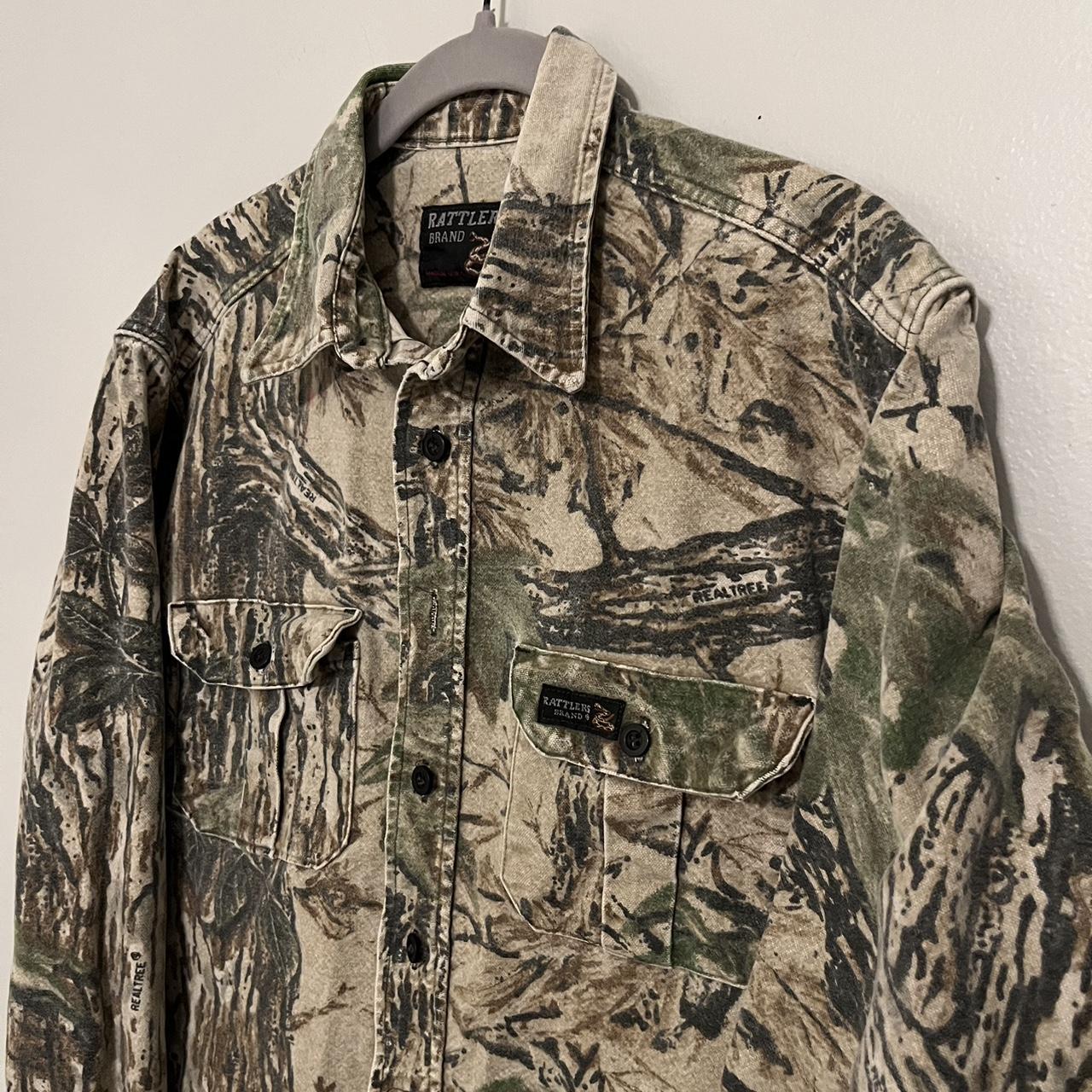 Vintage Rattlers Realtree Camo Shirt Flannel M Made - Depop