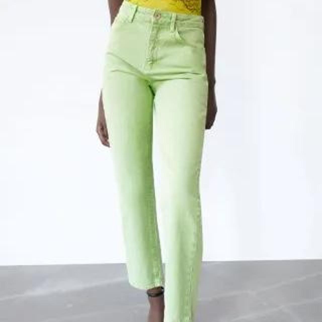 Zara Women's Green Jeans Depop