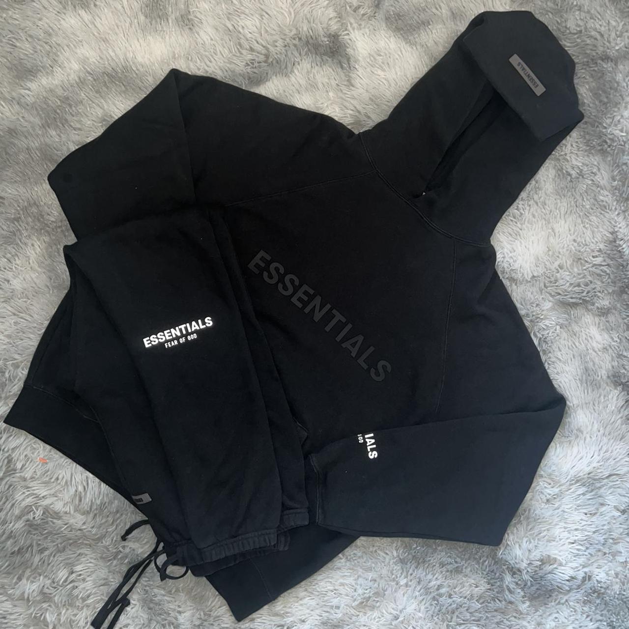 Fear Of God Essential Tracksuit Ss20 Black Good Depop