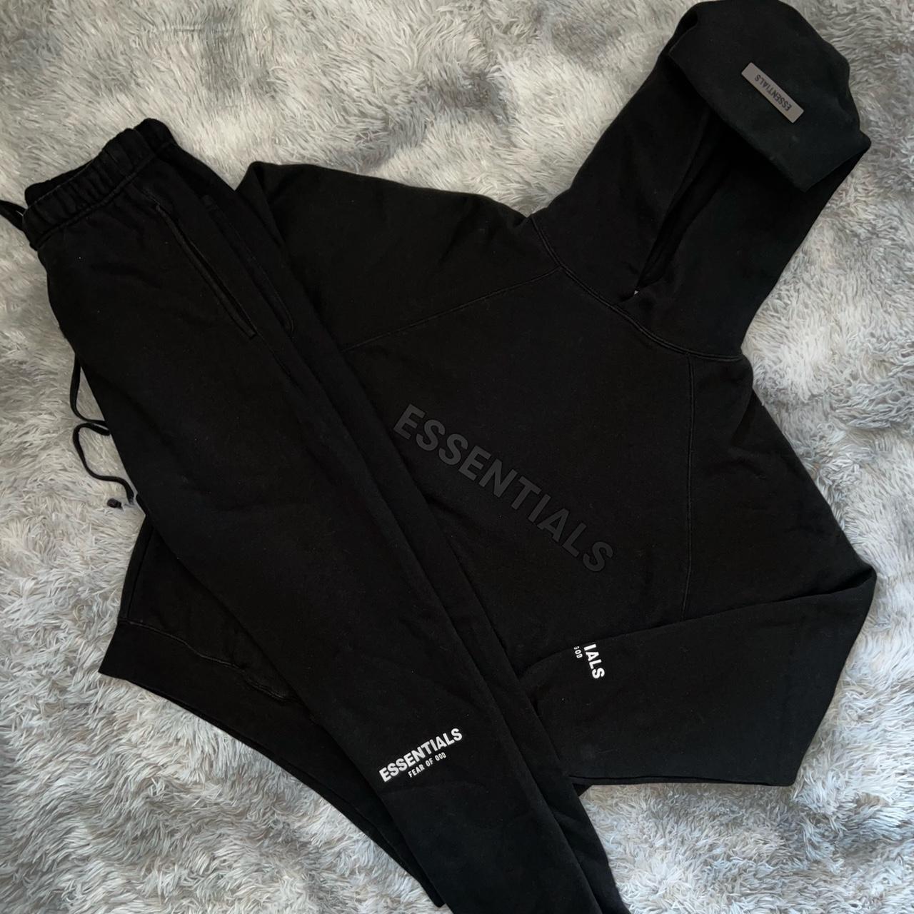 Fear Of God Essential Tracksuit Ss20 Black Good Depop