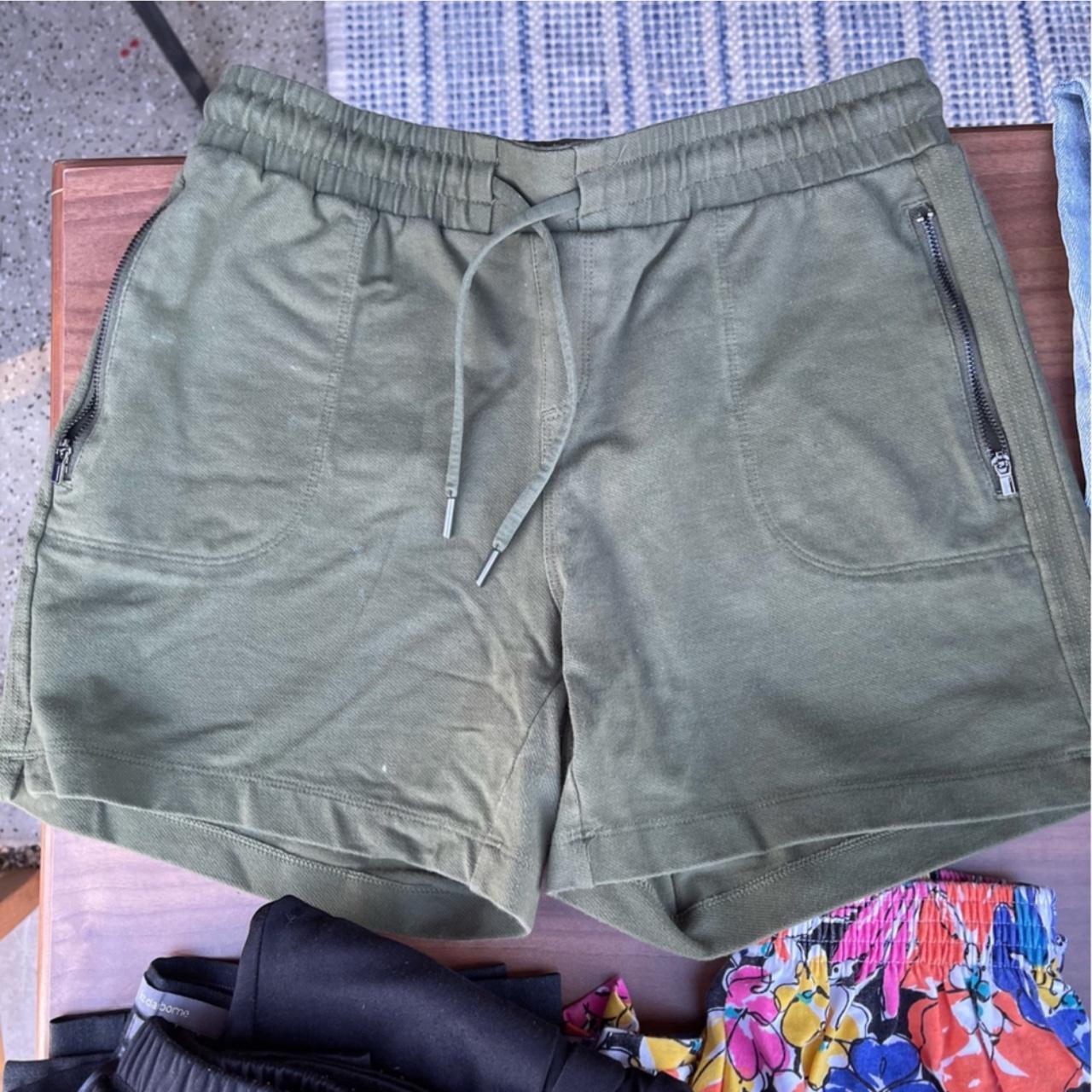 Olive green athletic shorts online