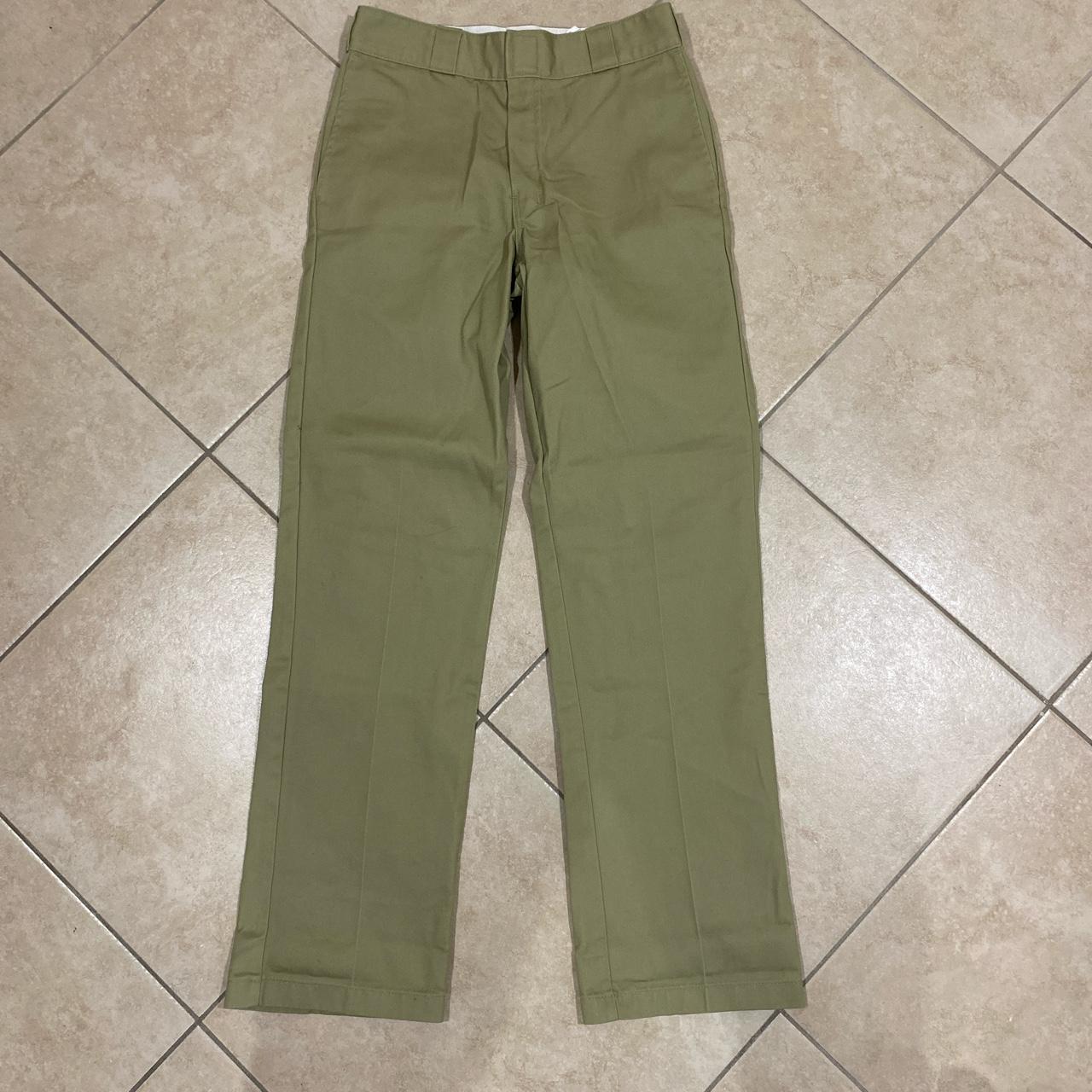 vintage dickies 874 olive green pants great fit and... - Depop