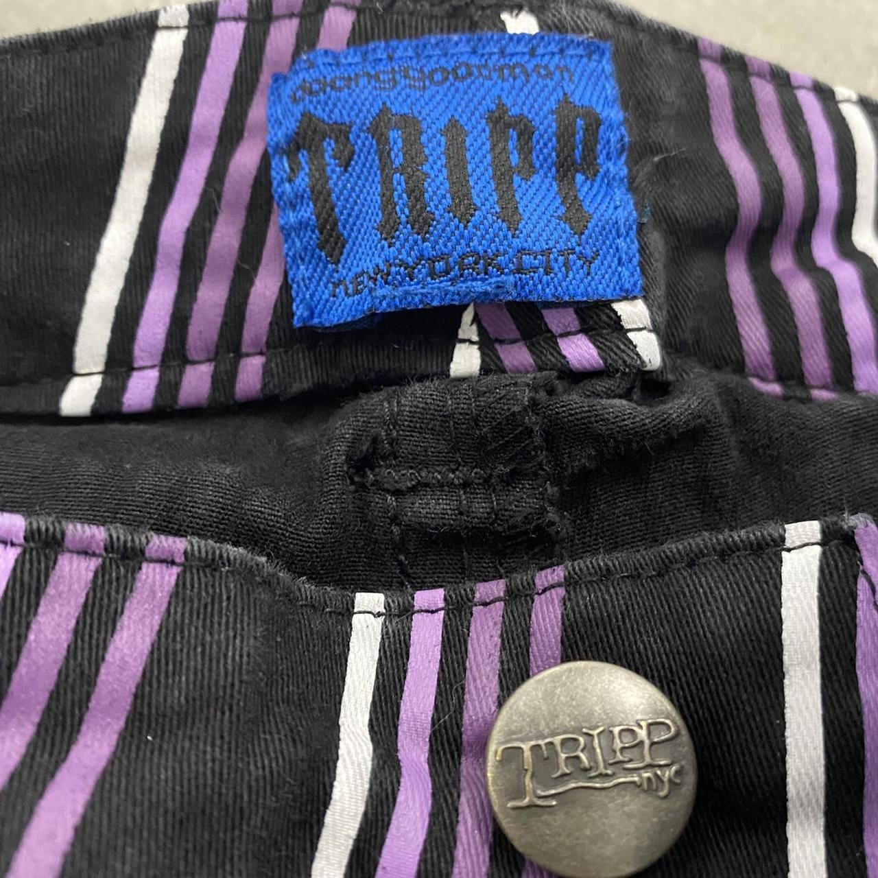 Tripp NYC Purple Striped Pants size 32 Item is in... - Depop