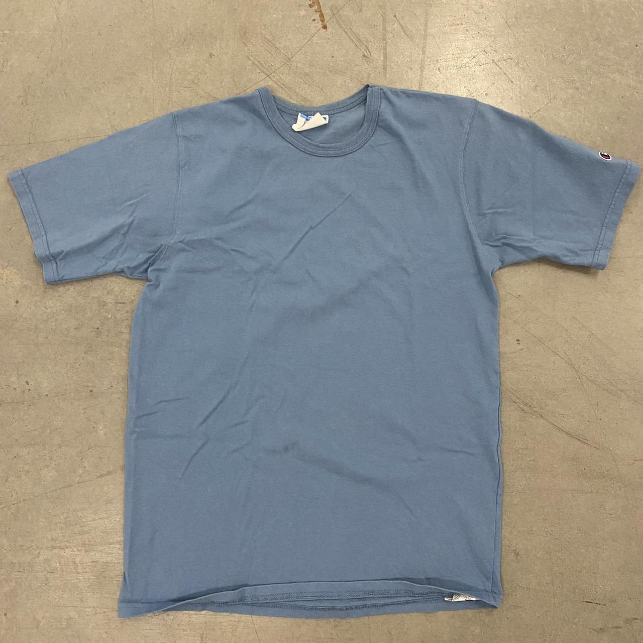 Champion Men's Blue T-shirt | Depop