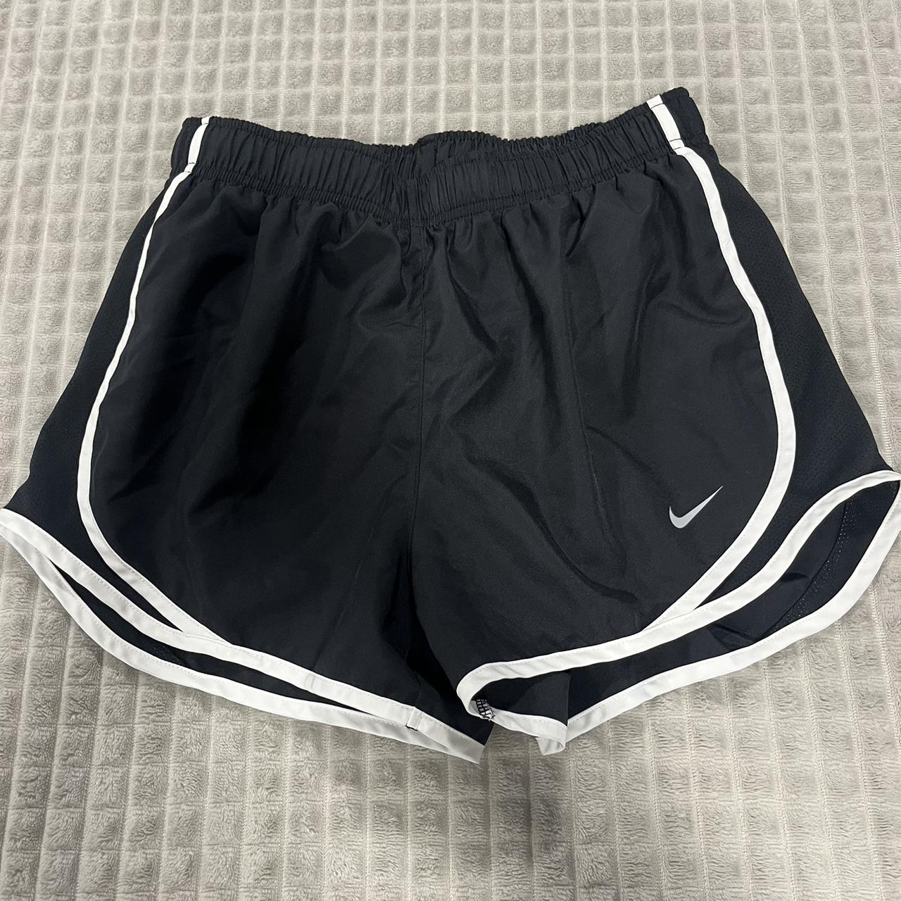 nike black shorts with white trim