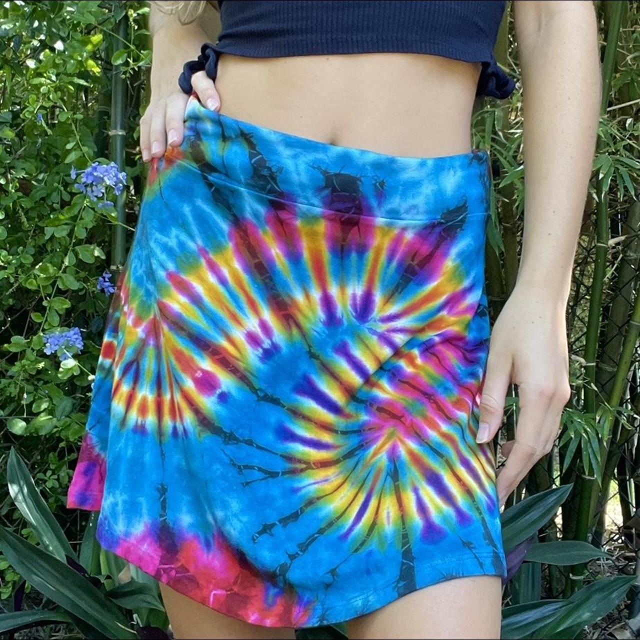 Kathmandu tie dye skirt Waist size is 24 inches )... Depop