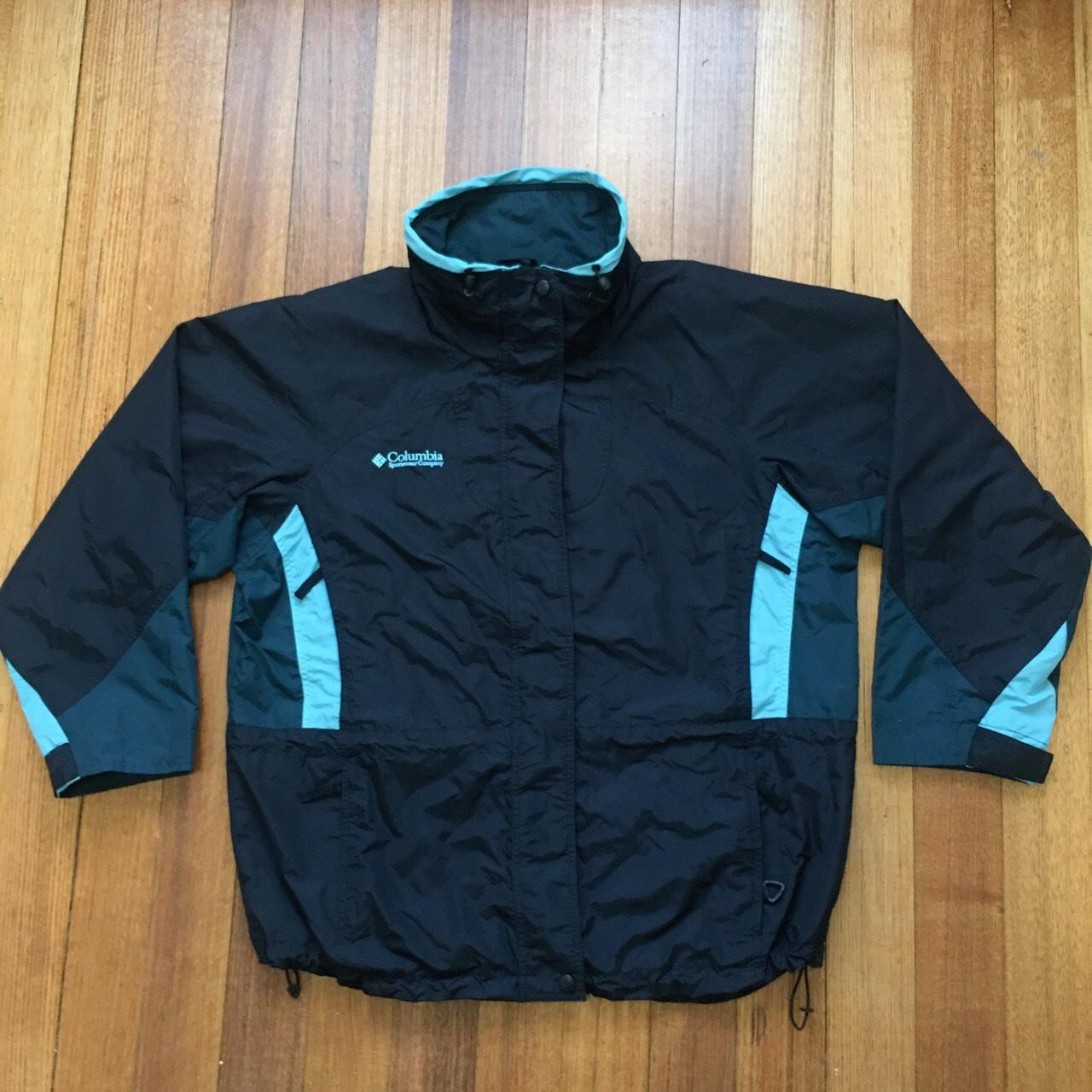 Columbia Sportswear Men's Purple and Black Jacket | Depop