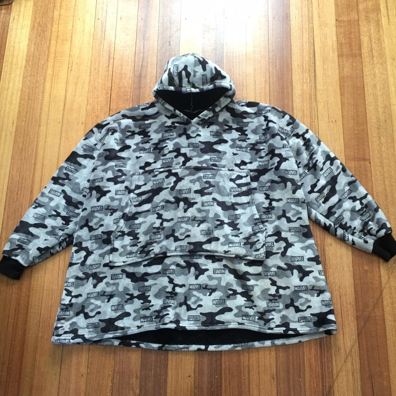 Super thick warm Marvel Comics Camo sofa hoodie... - Depop