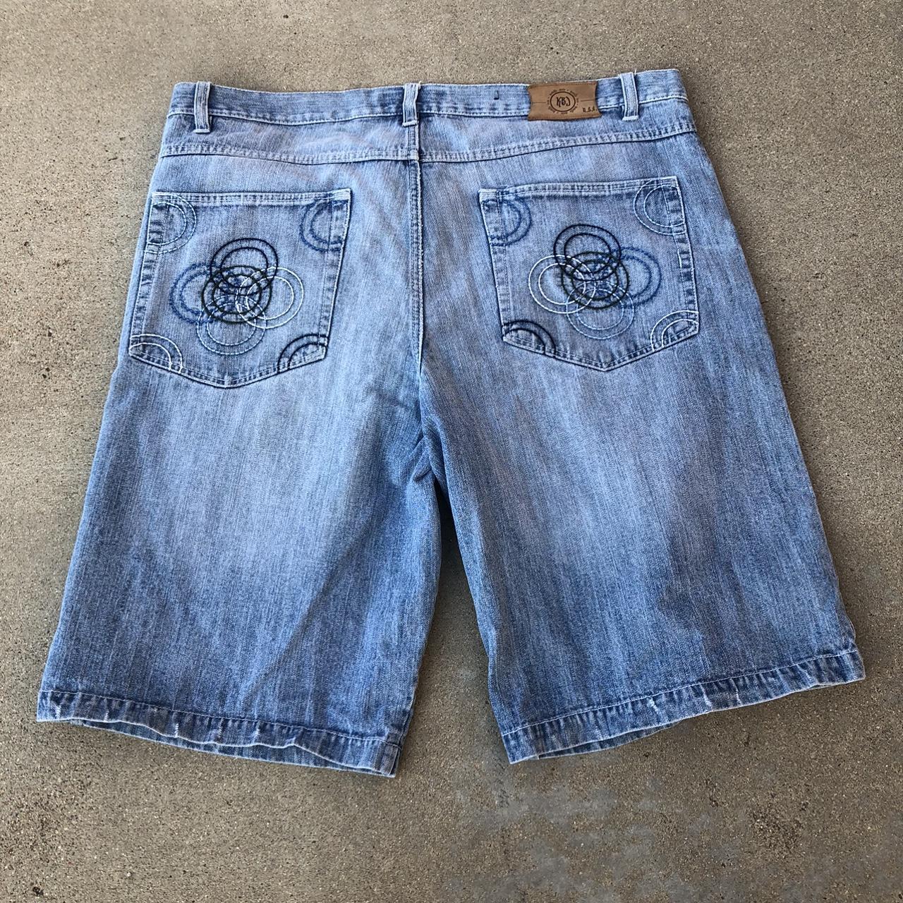 VERY OPEN TO OFFERS!! Baggy embroidered jorts w nice... - Depop