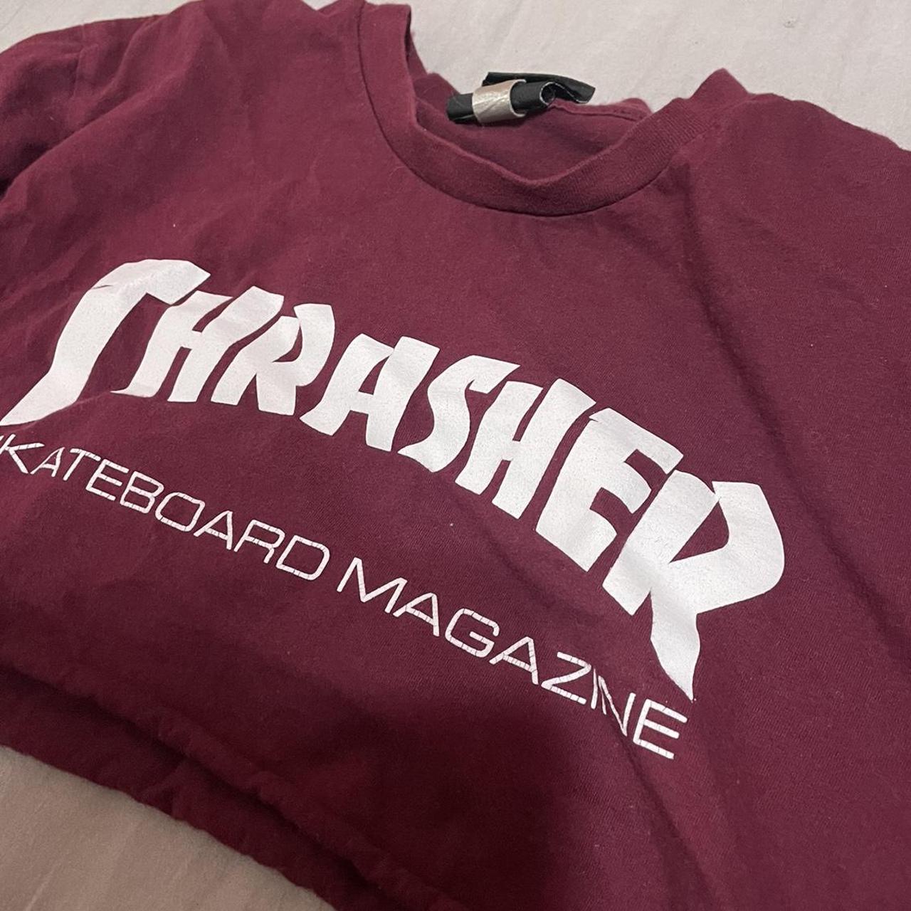 Maroon thrasher shirt outlet womens