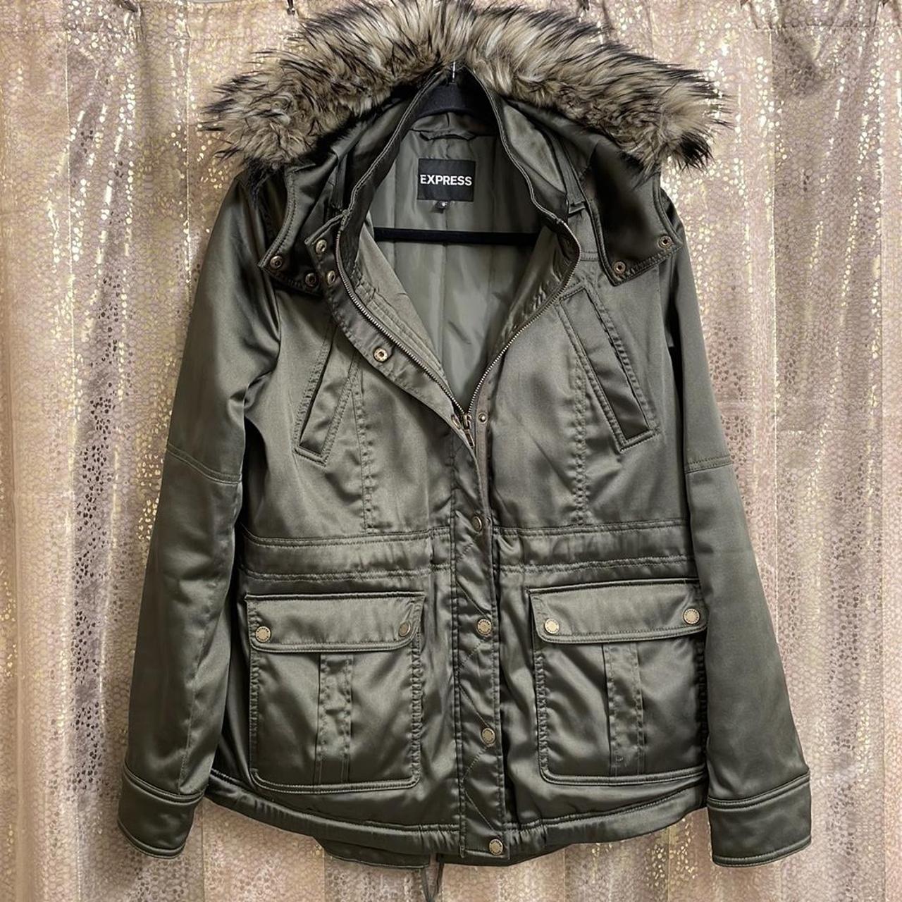 Express green clearance coat