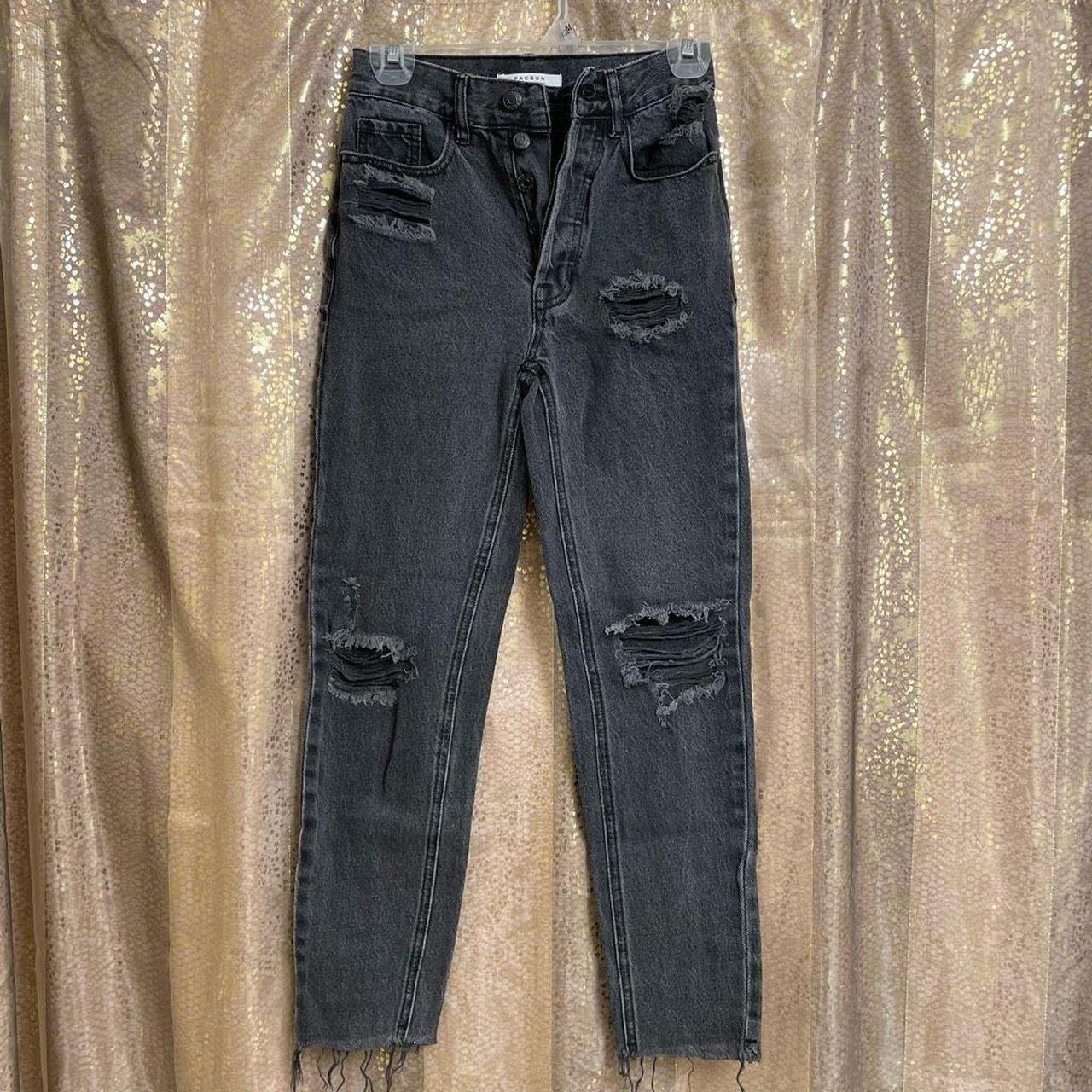 PacSun Eco Black Distressed Ultra High Waisted Slim Fit Jeans