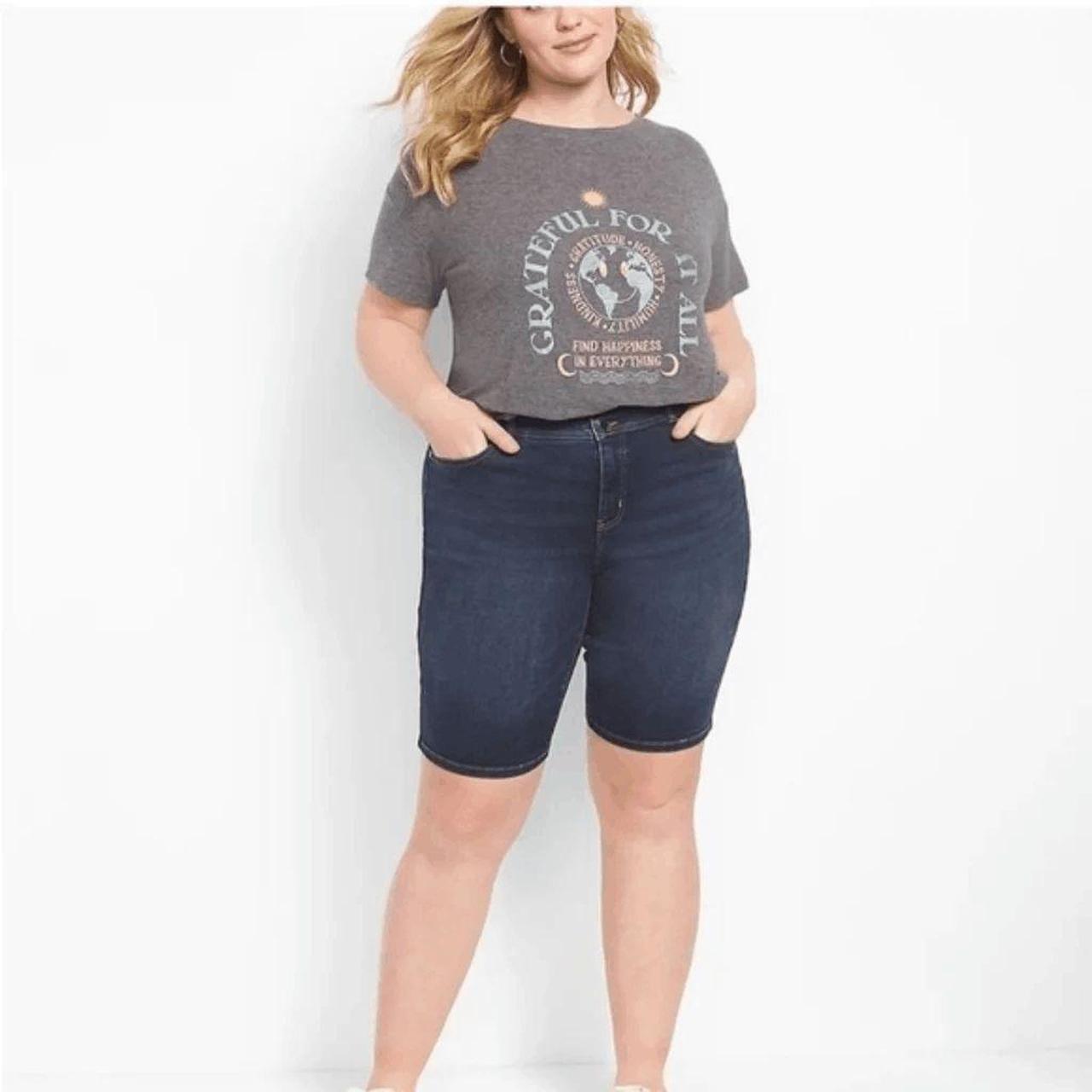 lane bryant denim shorts