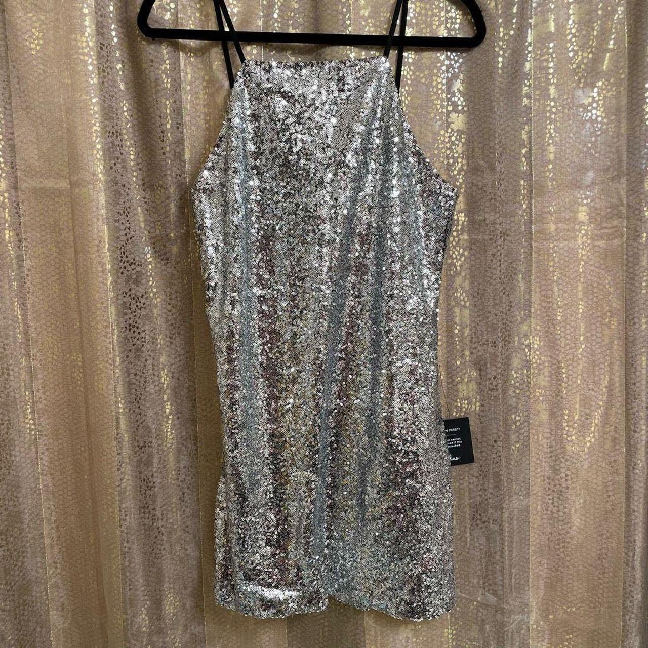 Lulus silver hot sale sequin dress