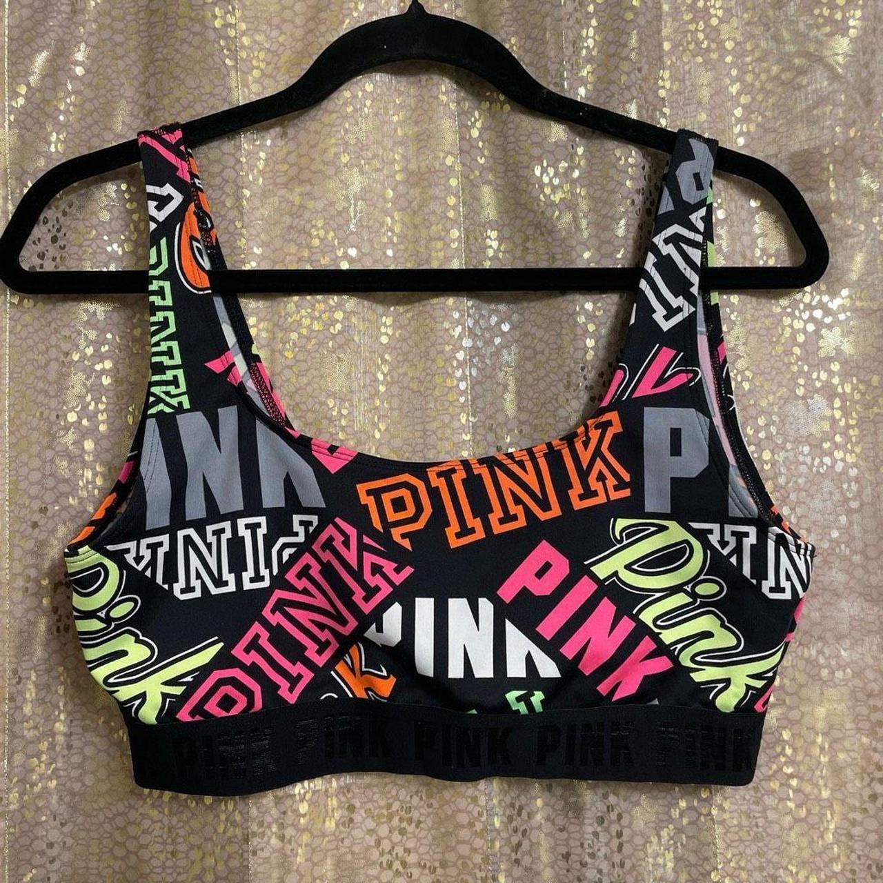 PINK Victorias Secret Colorful Black Logo Ultimate - Depop